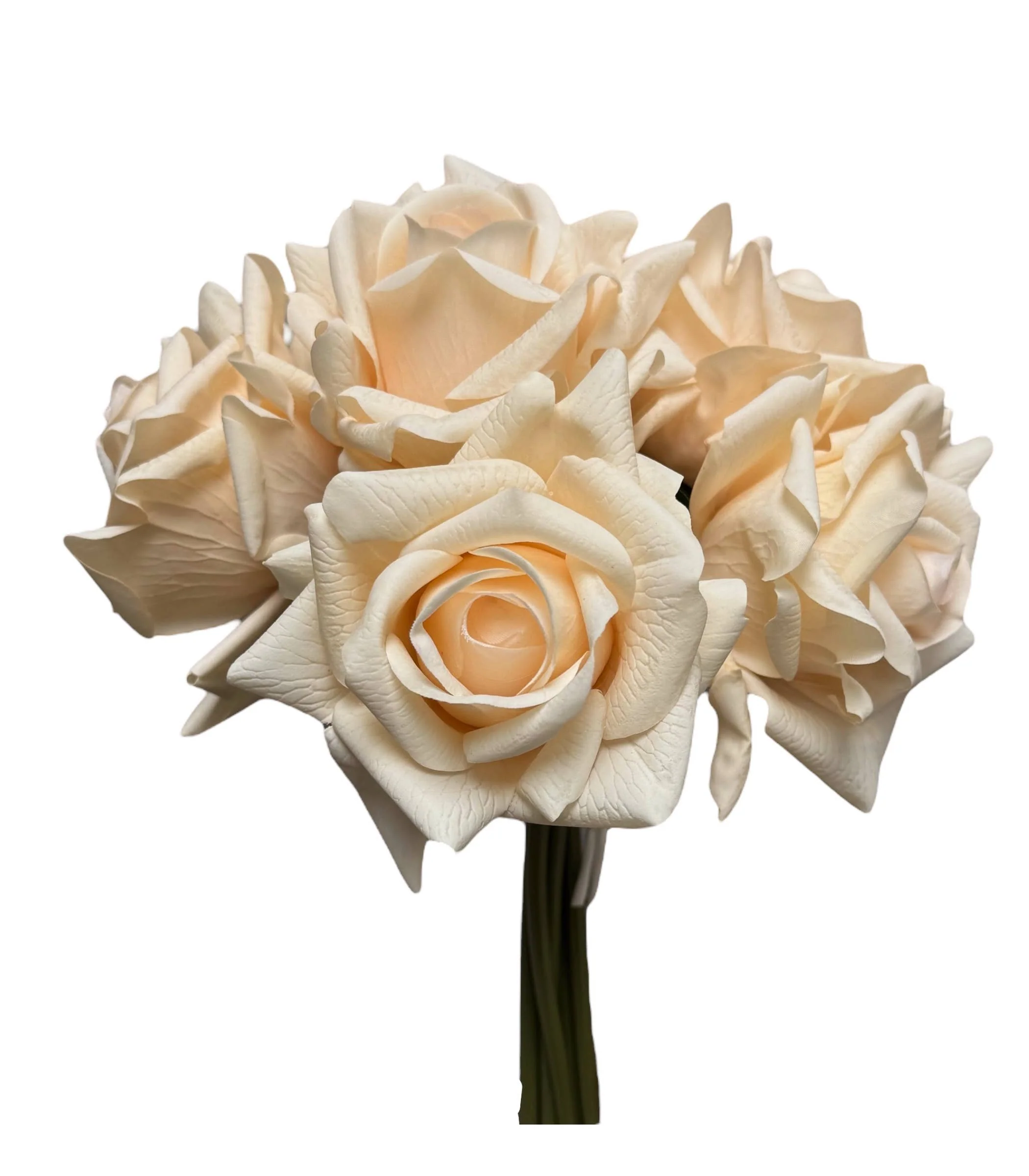 10" Pack of 5 Stems-Moisturized coating Real Touch Rose - Image 2