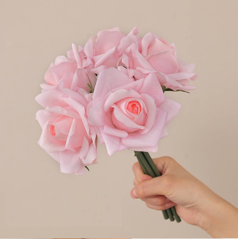 10" Pack of 5 Stems-Moisturized coating Real Touch Rose - Image 7