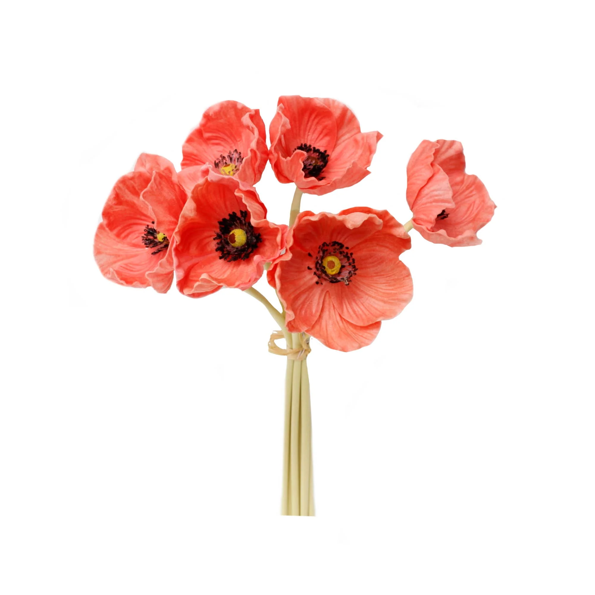 11" Real Touch Poppy-6 stems per bundle - Image 12