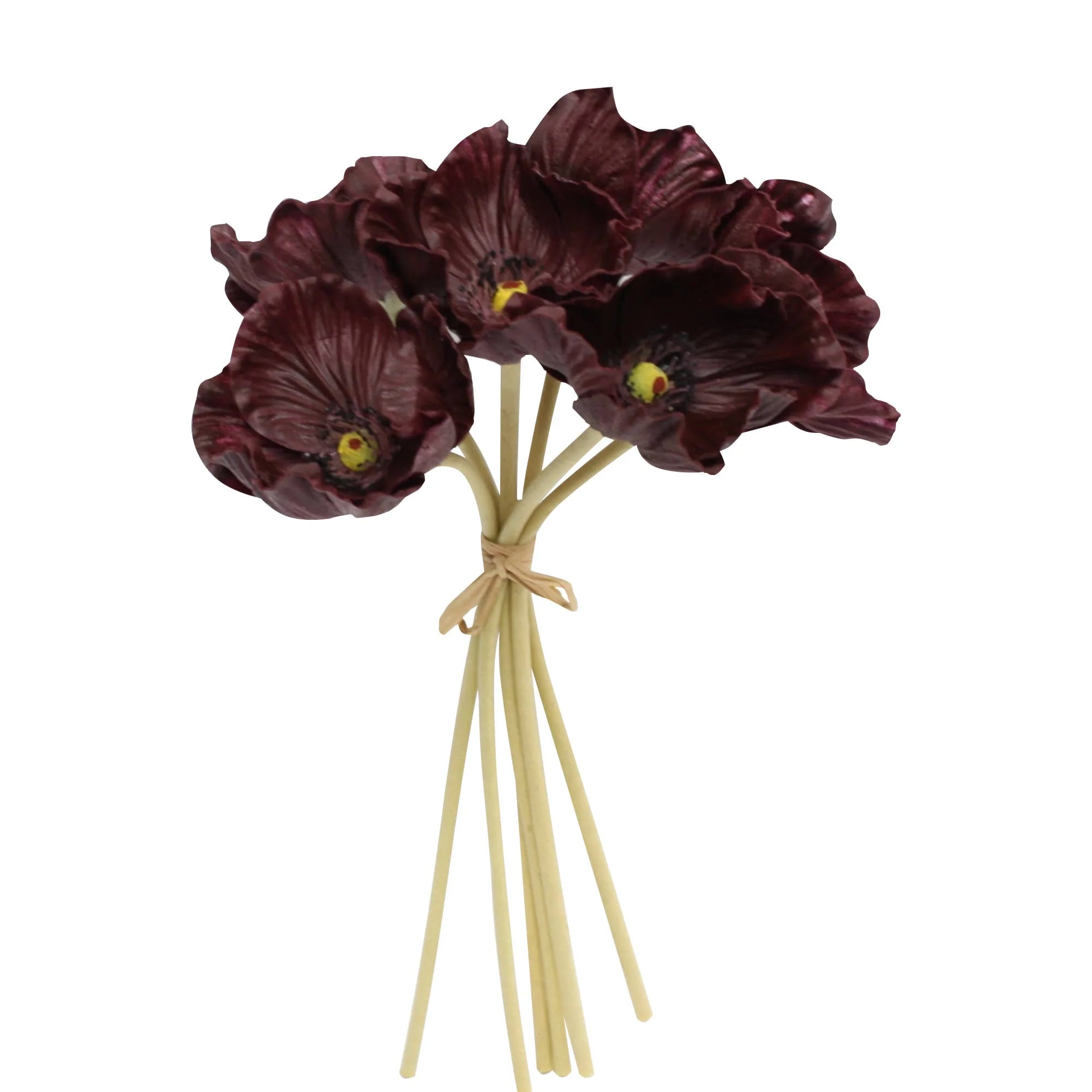 11" Real Touch Poppy-6 stems per bundle - Image 16