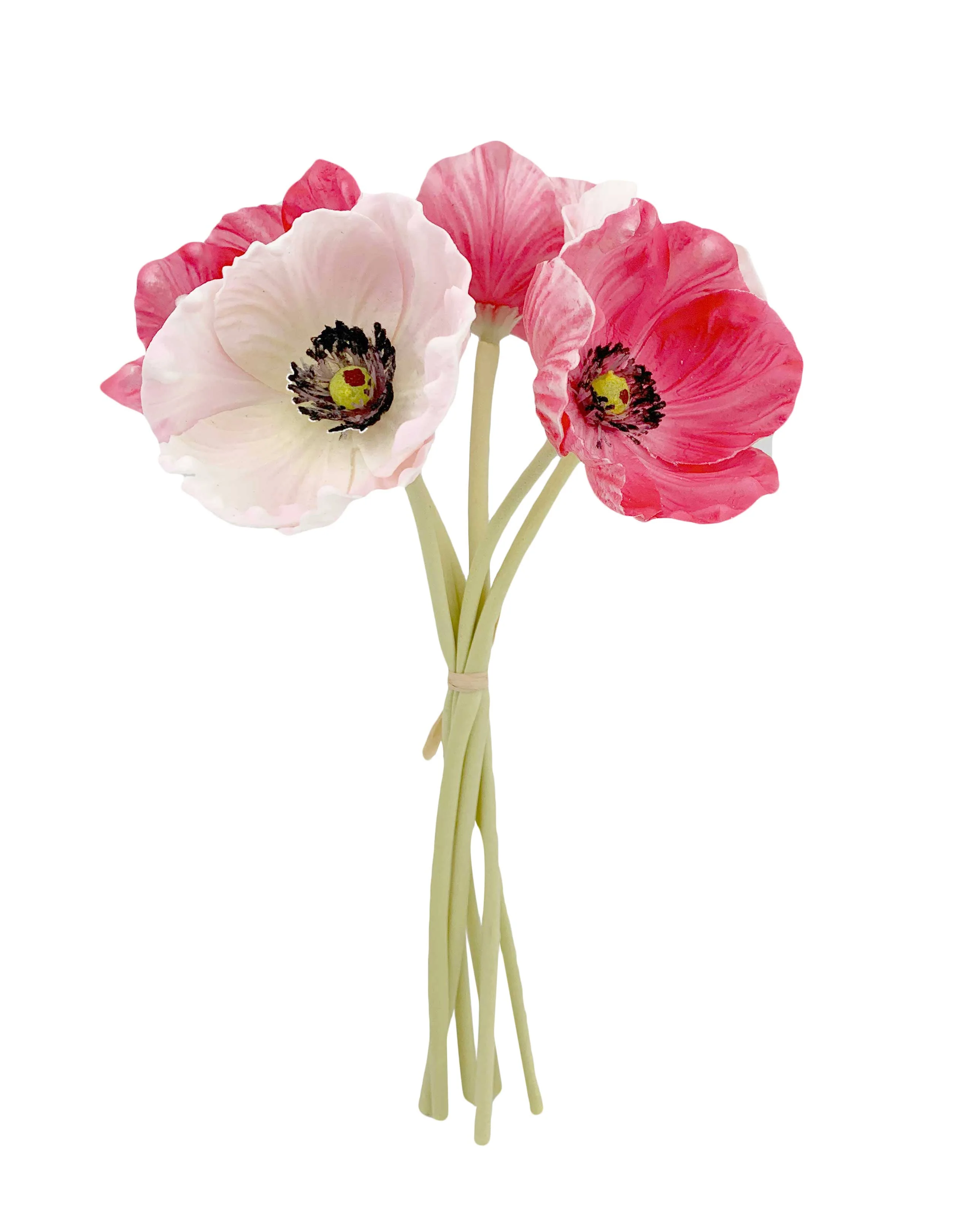 11" Real Touch Poppy-6 stems per bundle - Image 3