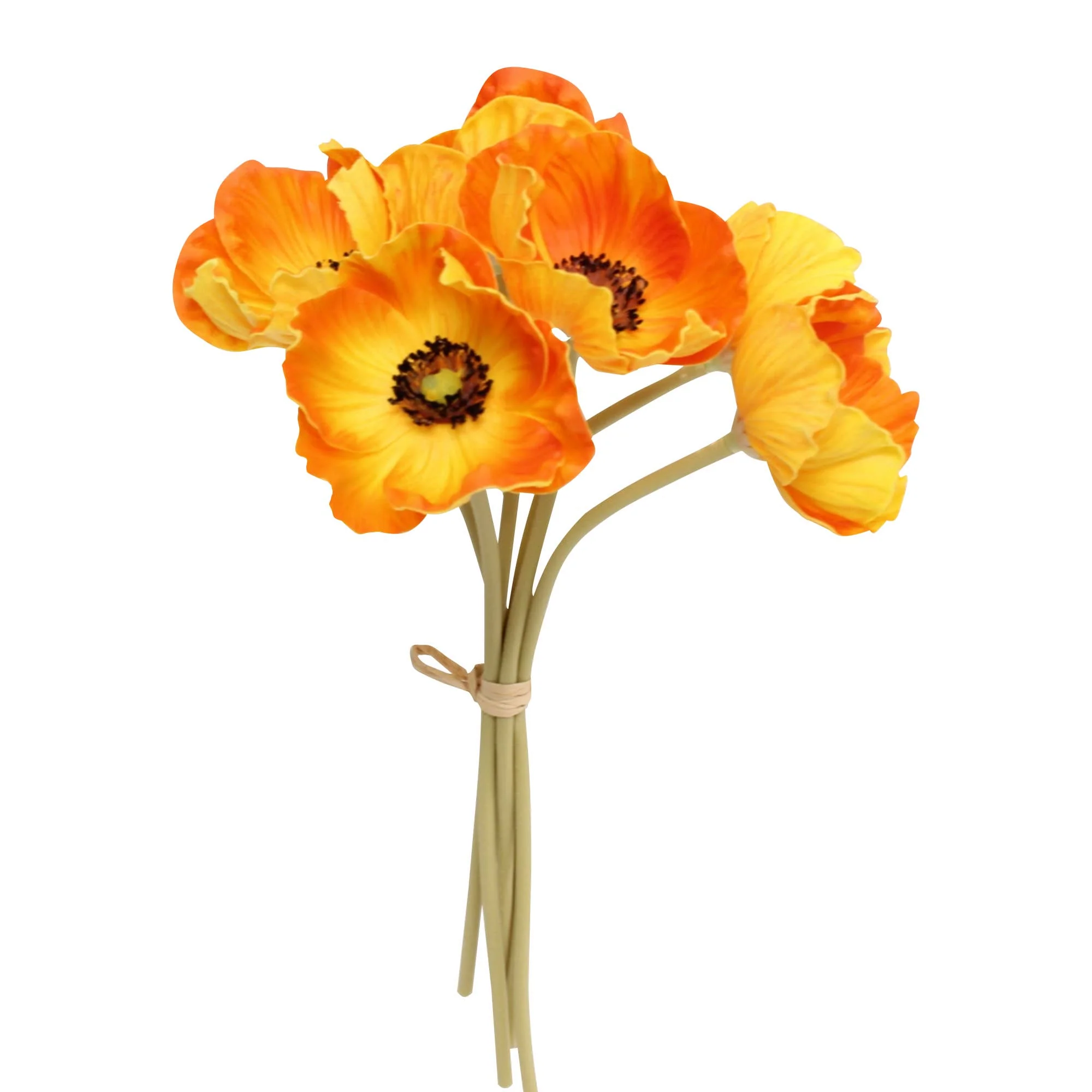 11" Real Touch Poppy-6 stems per bundle - Image 8