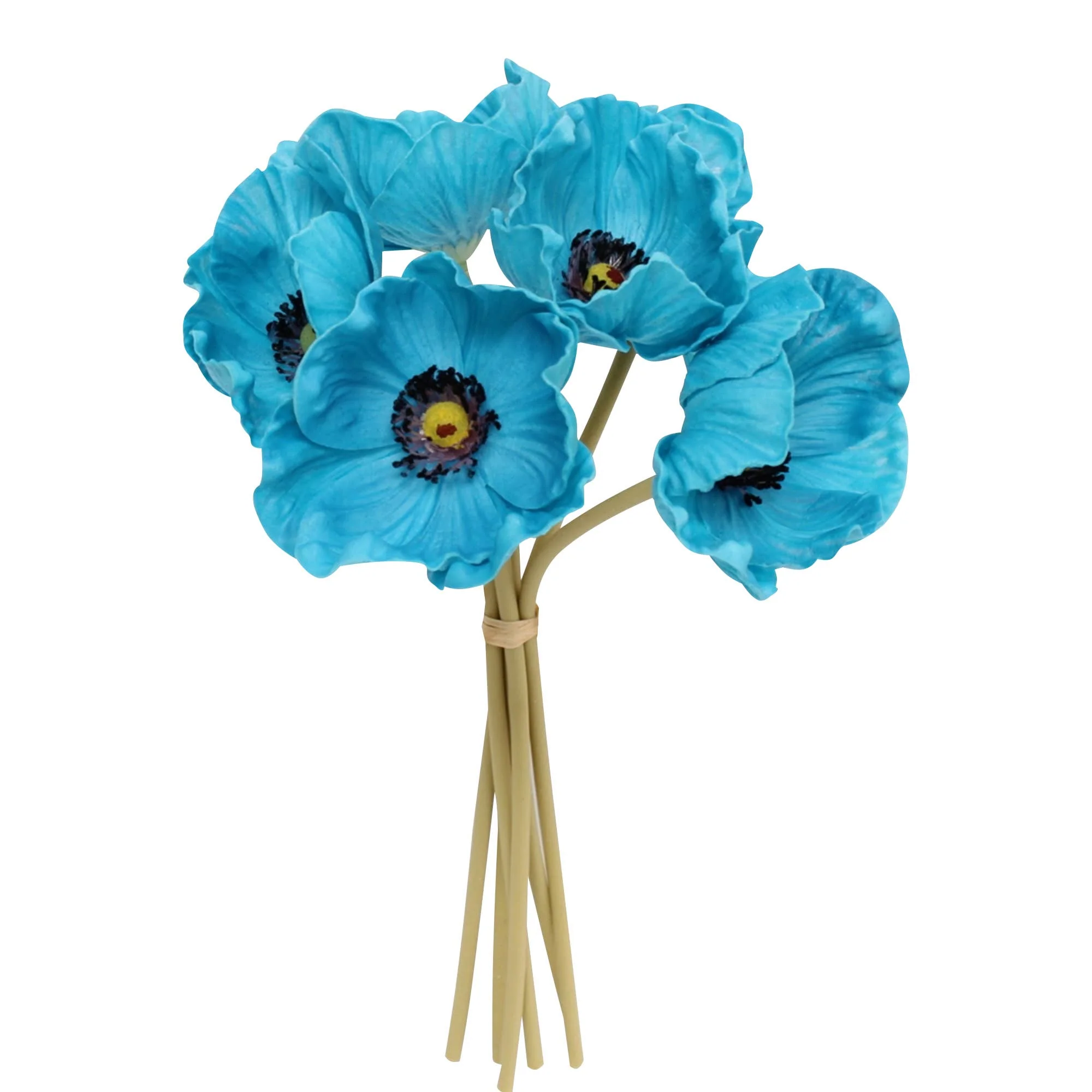 11" Real Touch Poppy-6 stems per bundle - Image 9