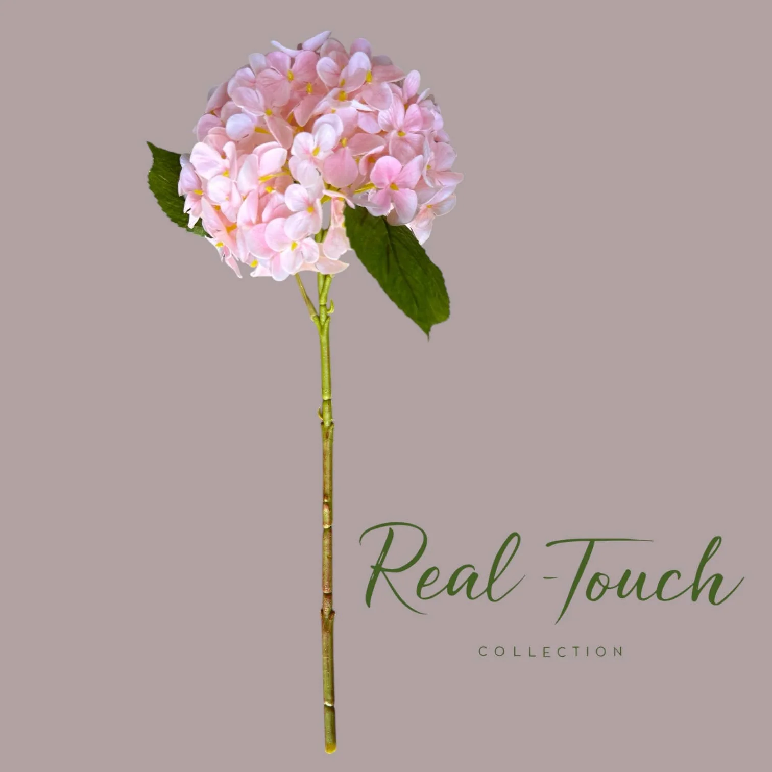 18" Realistic Real Touch Artificial Hydrangea Stem - Image 5