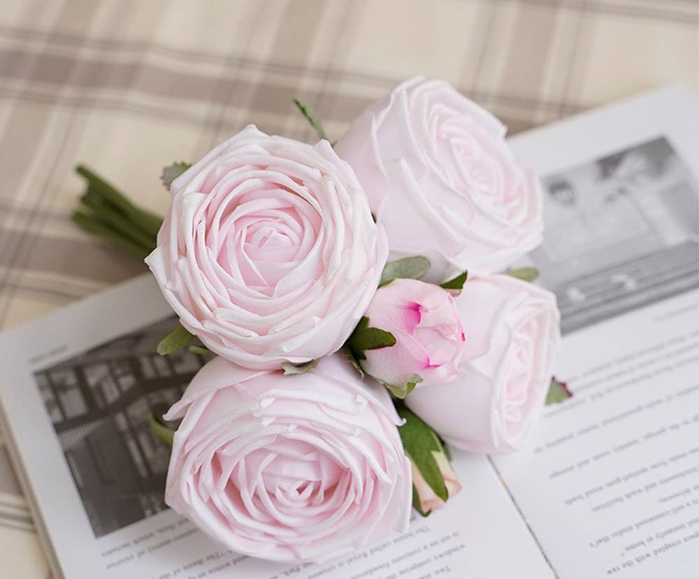 6-stem bundle-Real Touch Rose Bouquet - Image 2