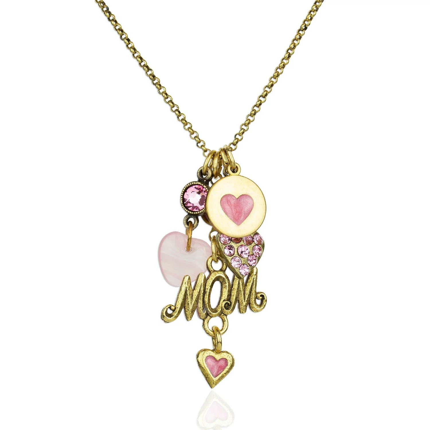"A Mother's Love" Crystal Jumble Charm Necklace