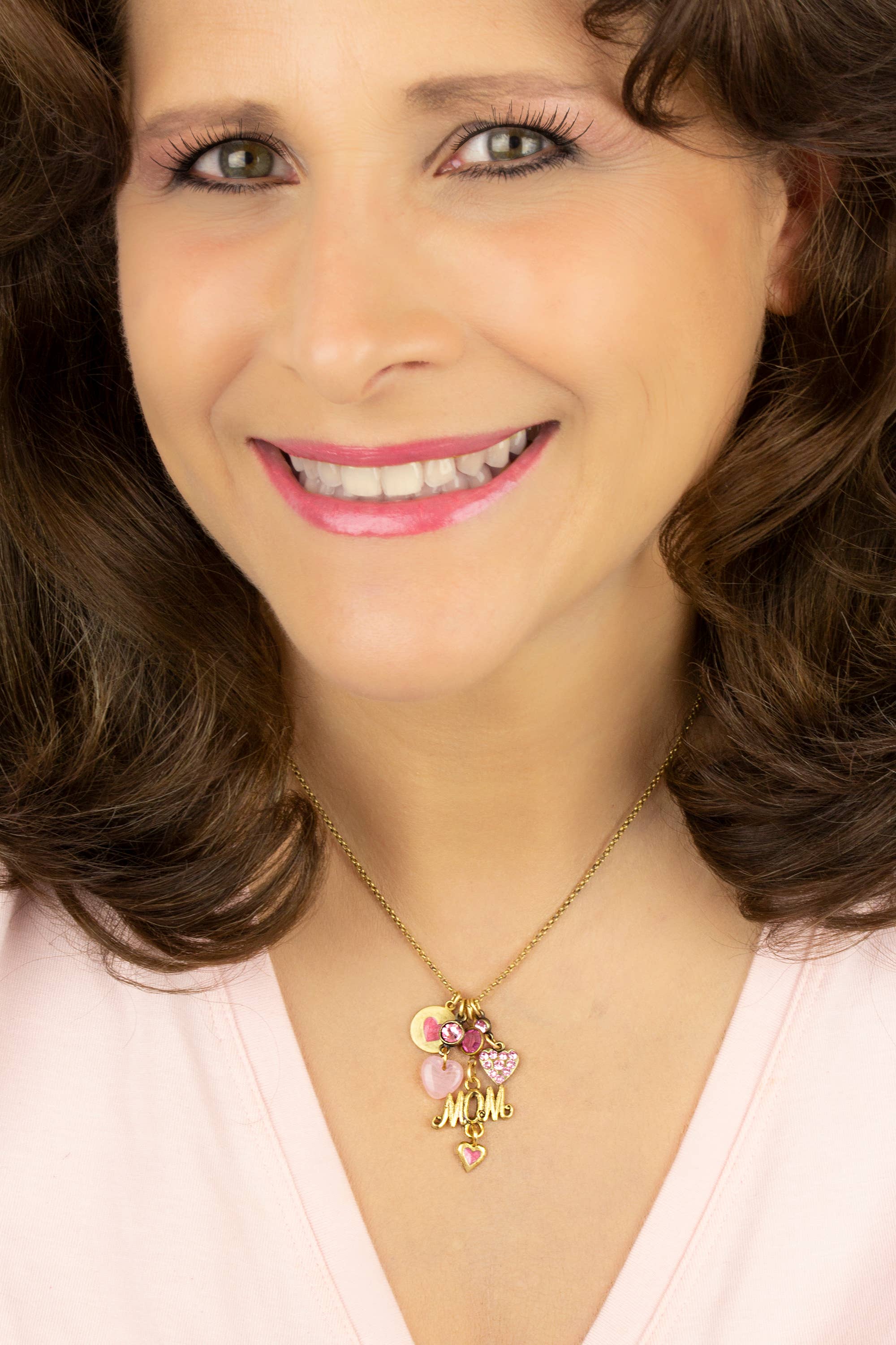 "A Mother's Love" Crystal Jumble Charm Necklace - Image 2