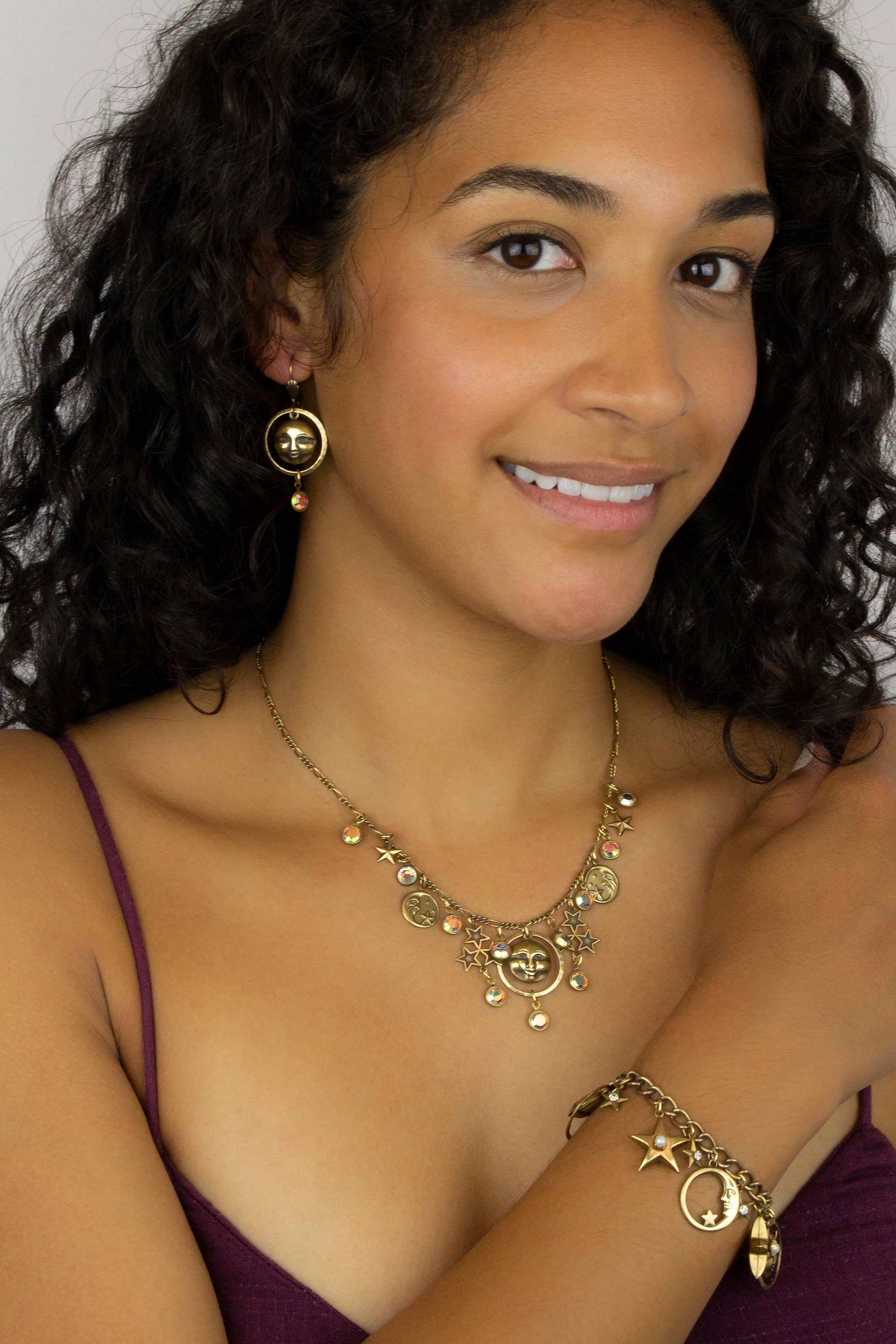 Luna Crystal Charm Necklace - Image 2