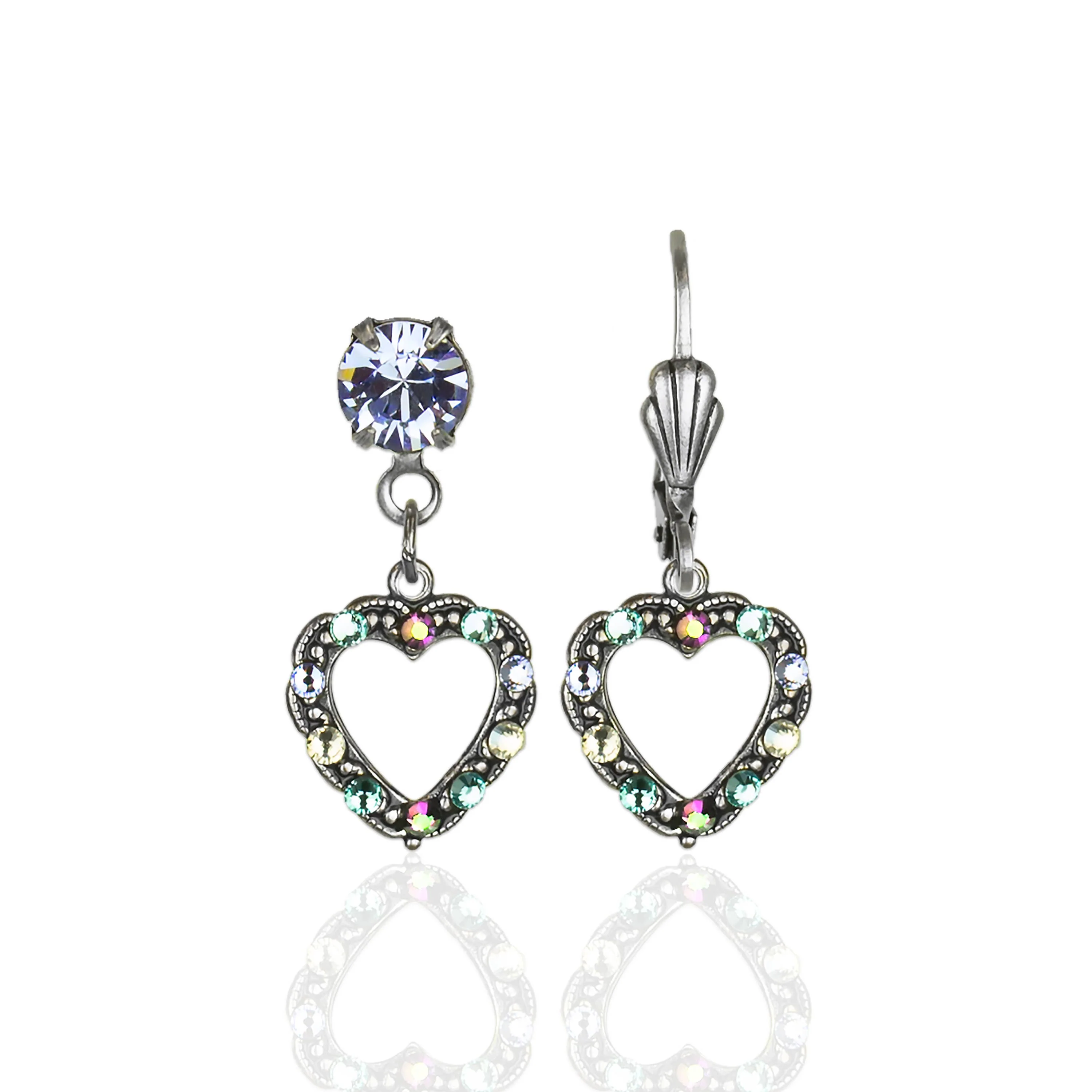 Mila Crystal Heart Earrings