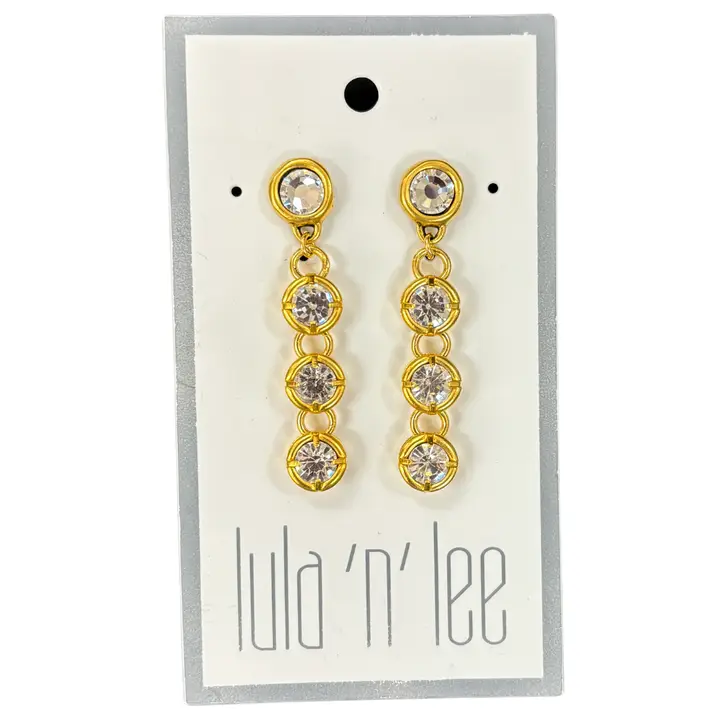 Antique Gold Crystal Earrings