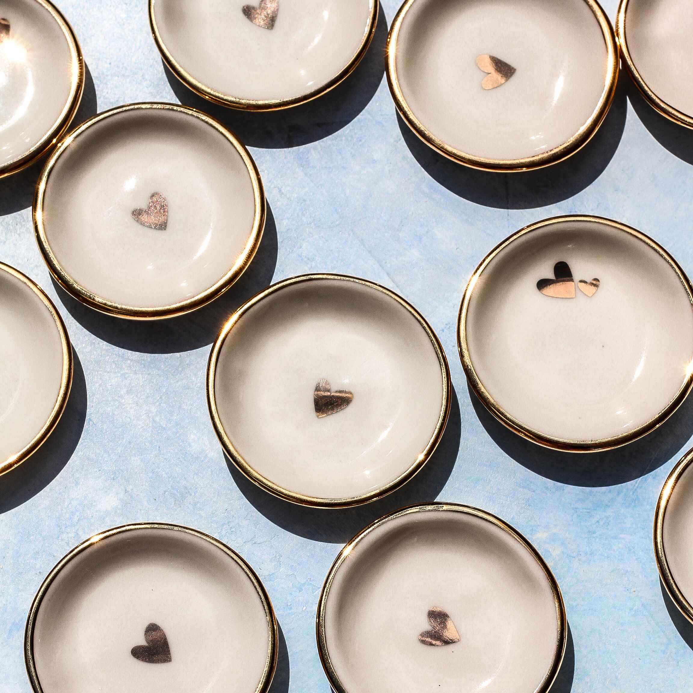 Double Heart Ring Dish | Handmade pottery - Image 3