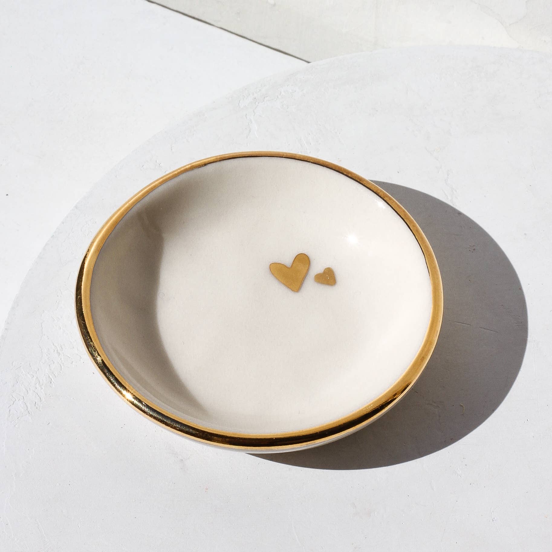Double Heart Ring Dish | Handmade pottery - Image 4