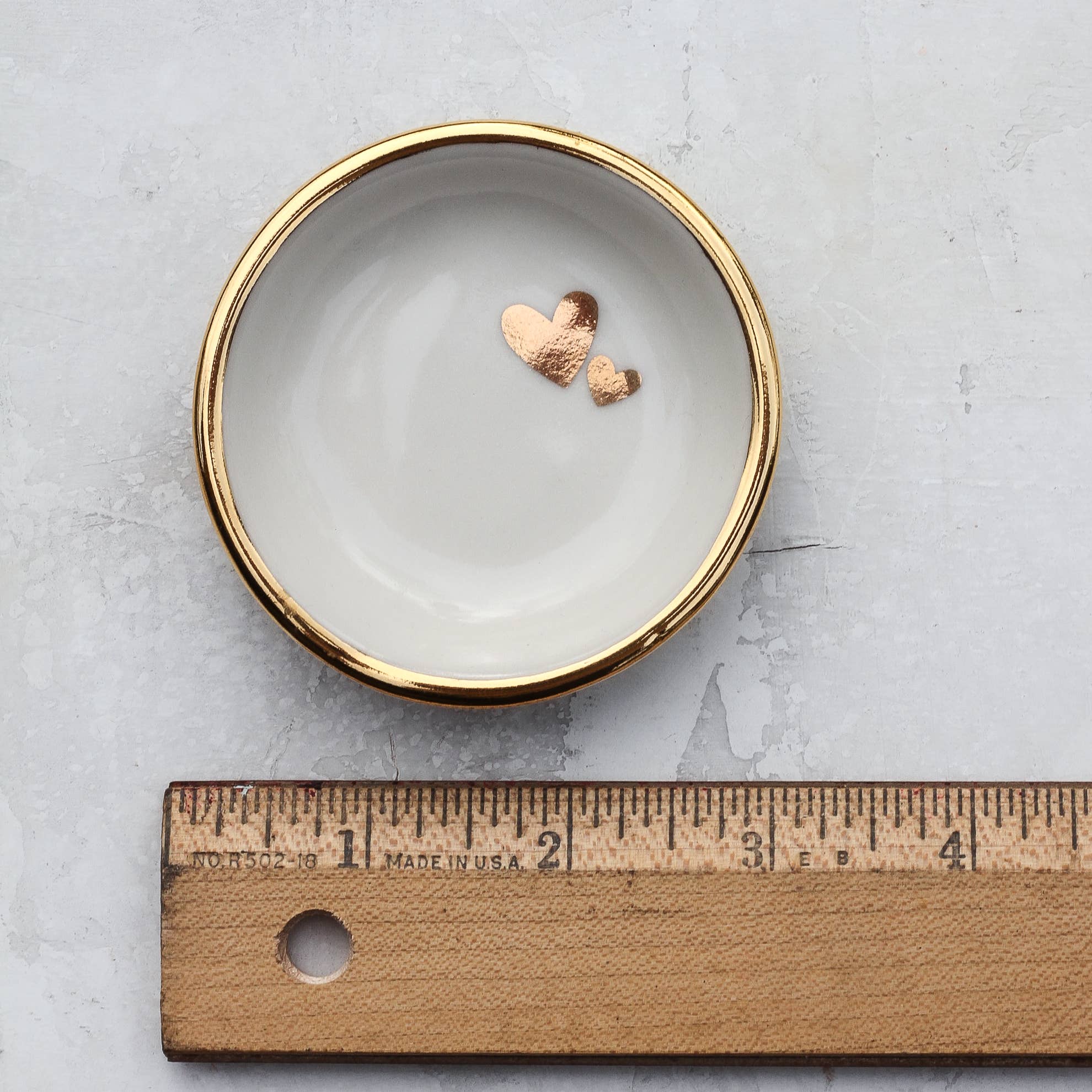 Double Heart Ring Dish | Handmade pottery - Image 6