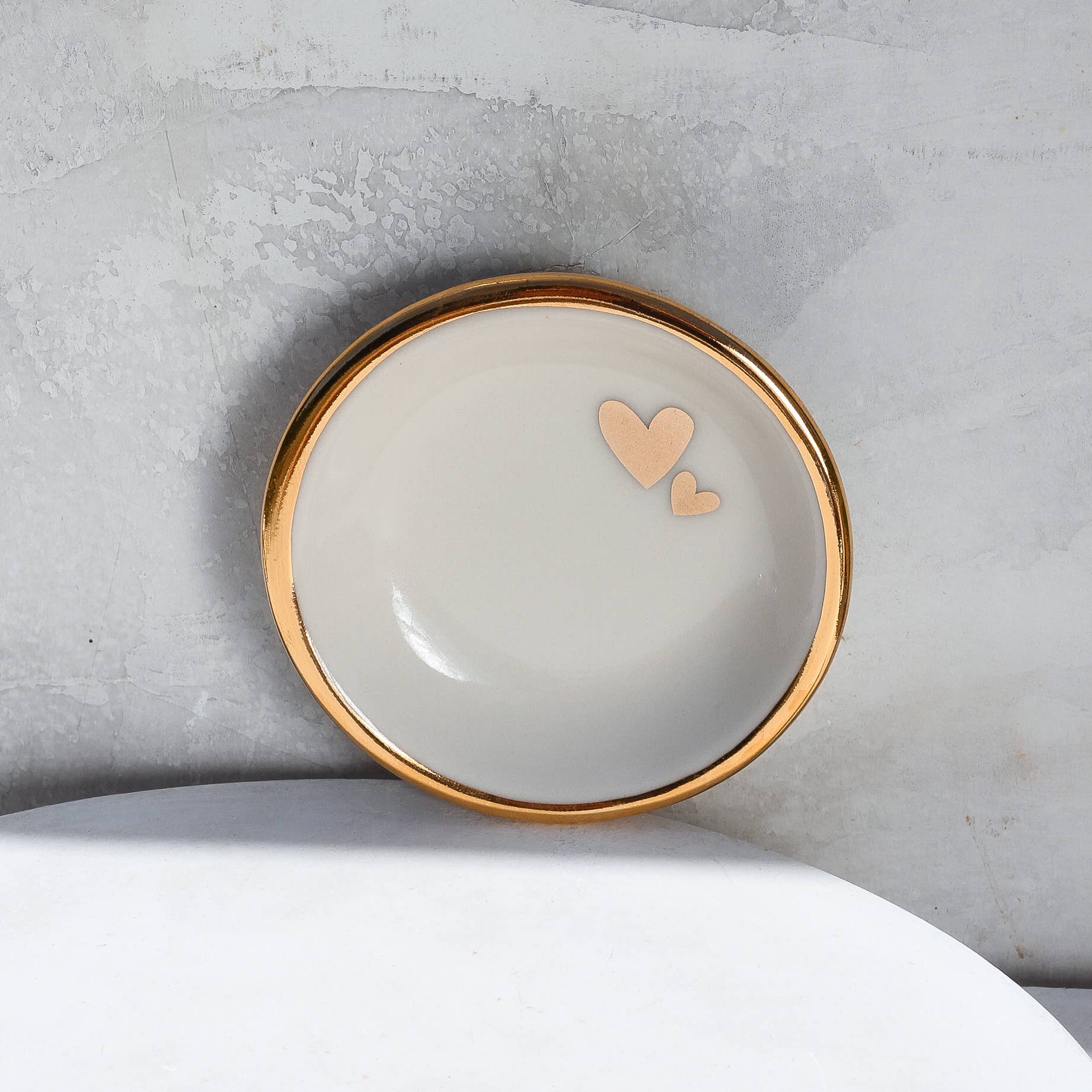 Double Heart Ring Dish | Handmade pottery - Image 7