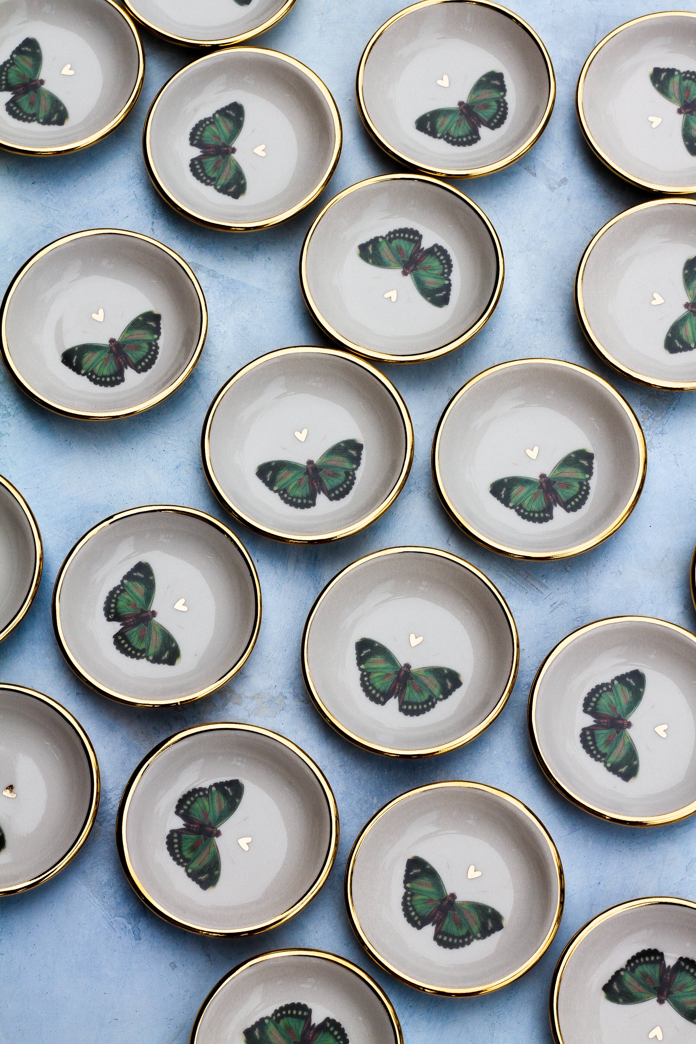 AGreen Butterfly with Heart Ring Dish - Image 2