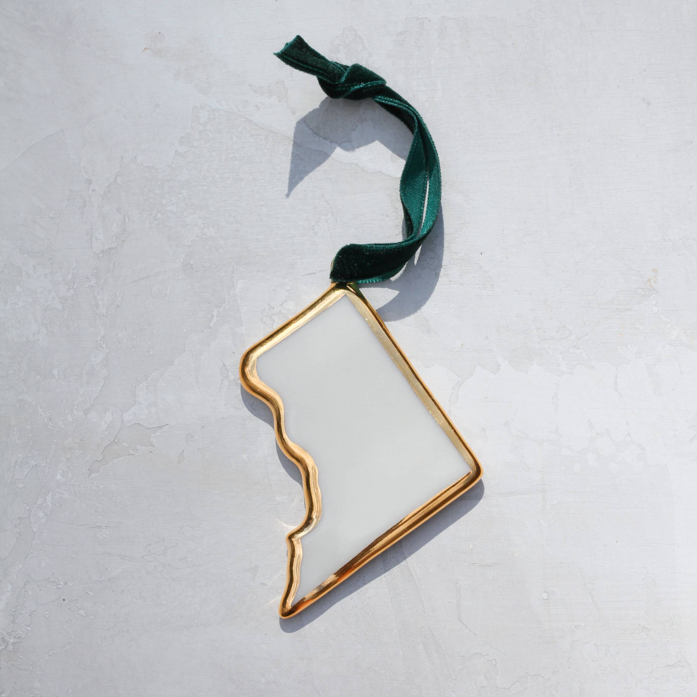 Washington DC Handmade Porcelain State Ornament w/Gold