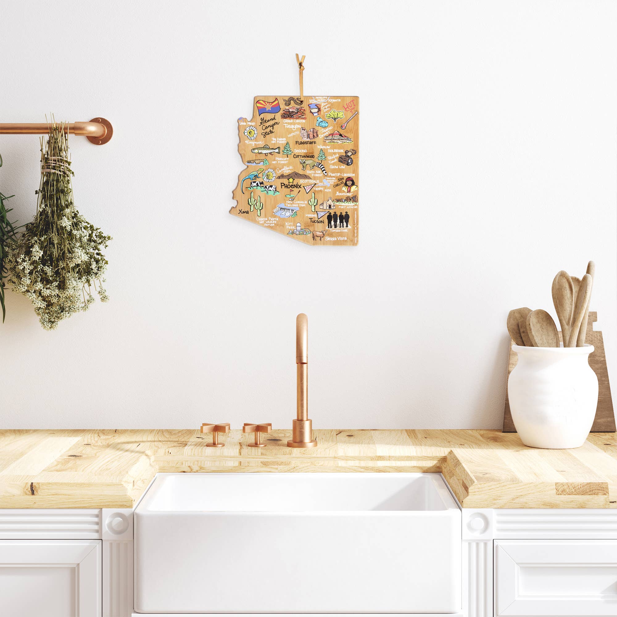 Arizona Cutting Board with Artwork by Fish Kiss™ - Image 4