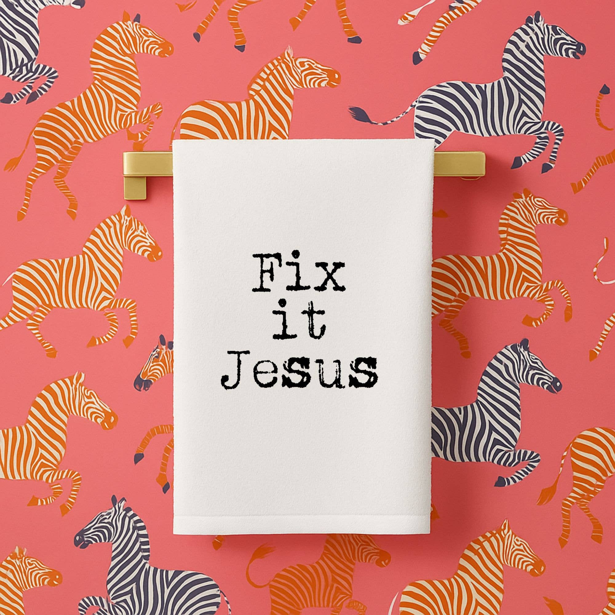 Aspen Lane - Fix It Jesus | Funny Gift Towel stocking stuffer friend gift - Image 4