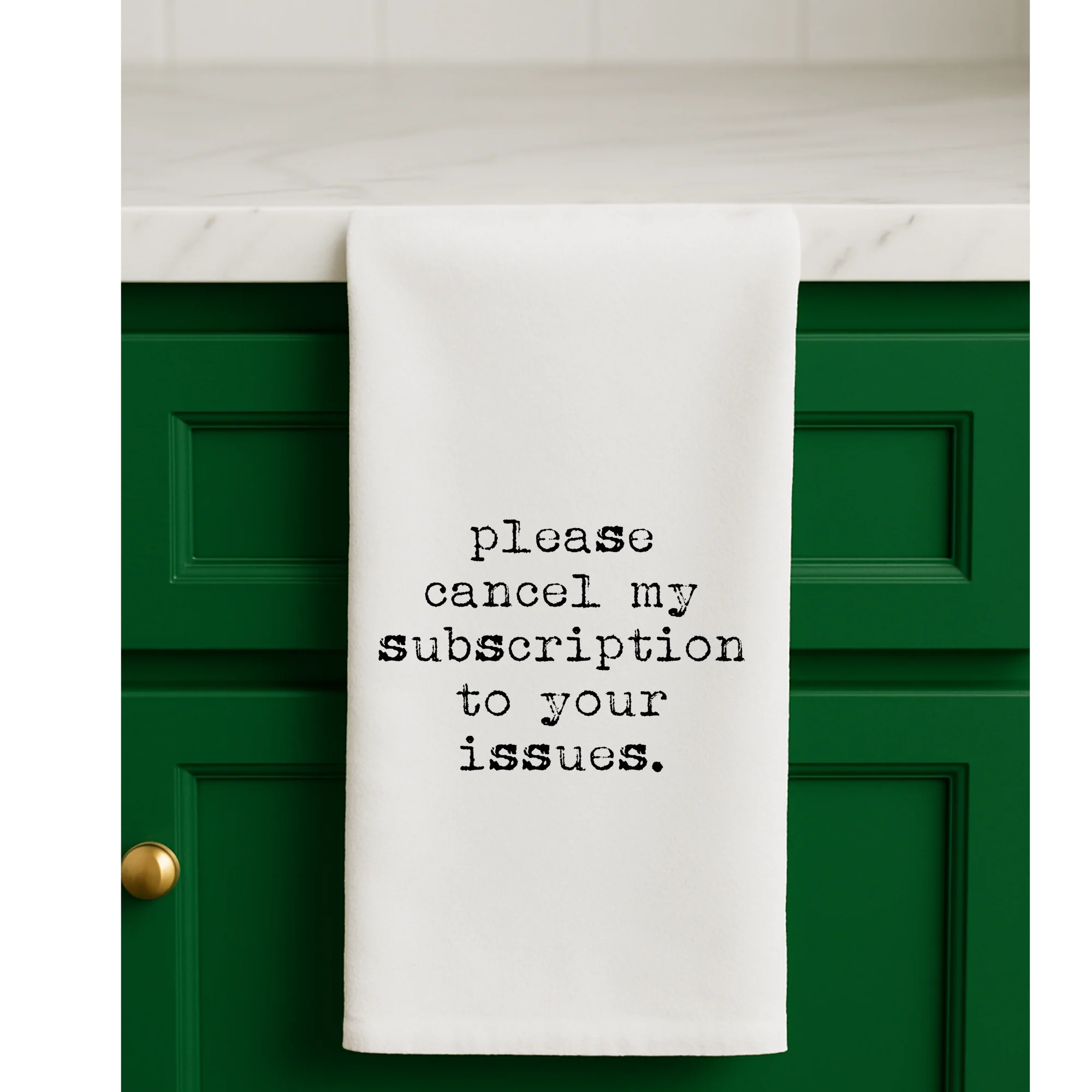 Funny gift towel, Cancel My Subscription to your issues - Image 3