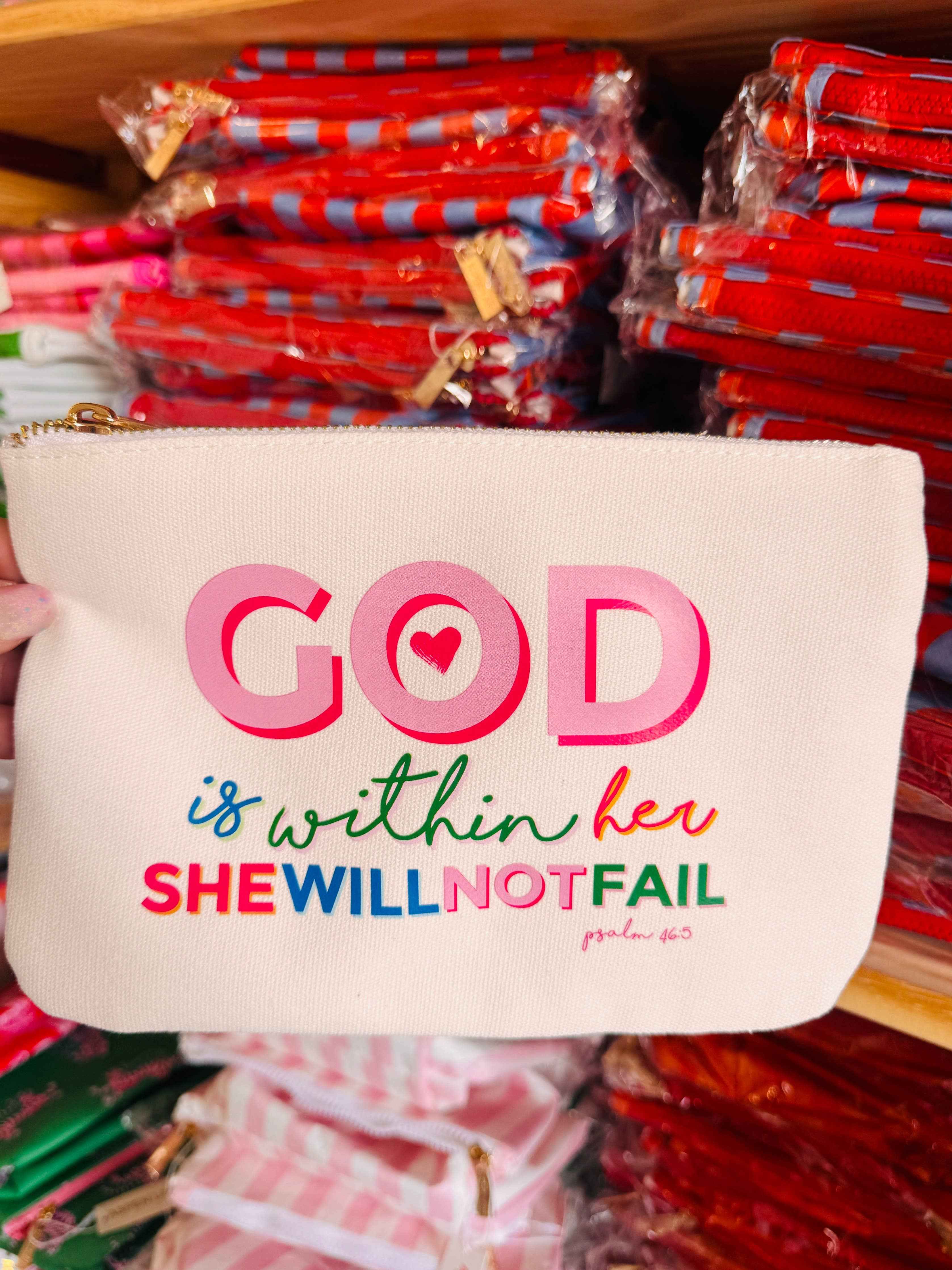 God Is Within Her Colorful Canvas Bag - Image 3