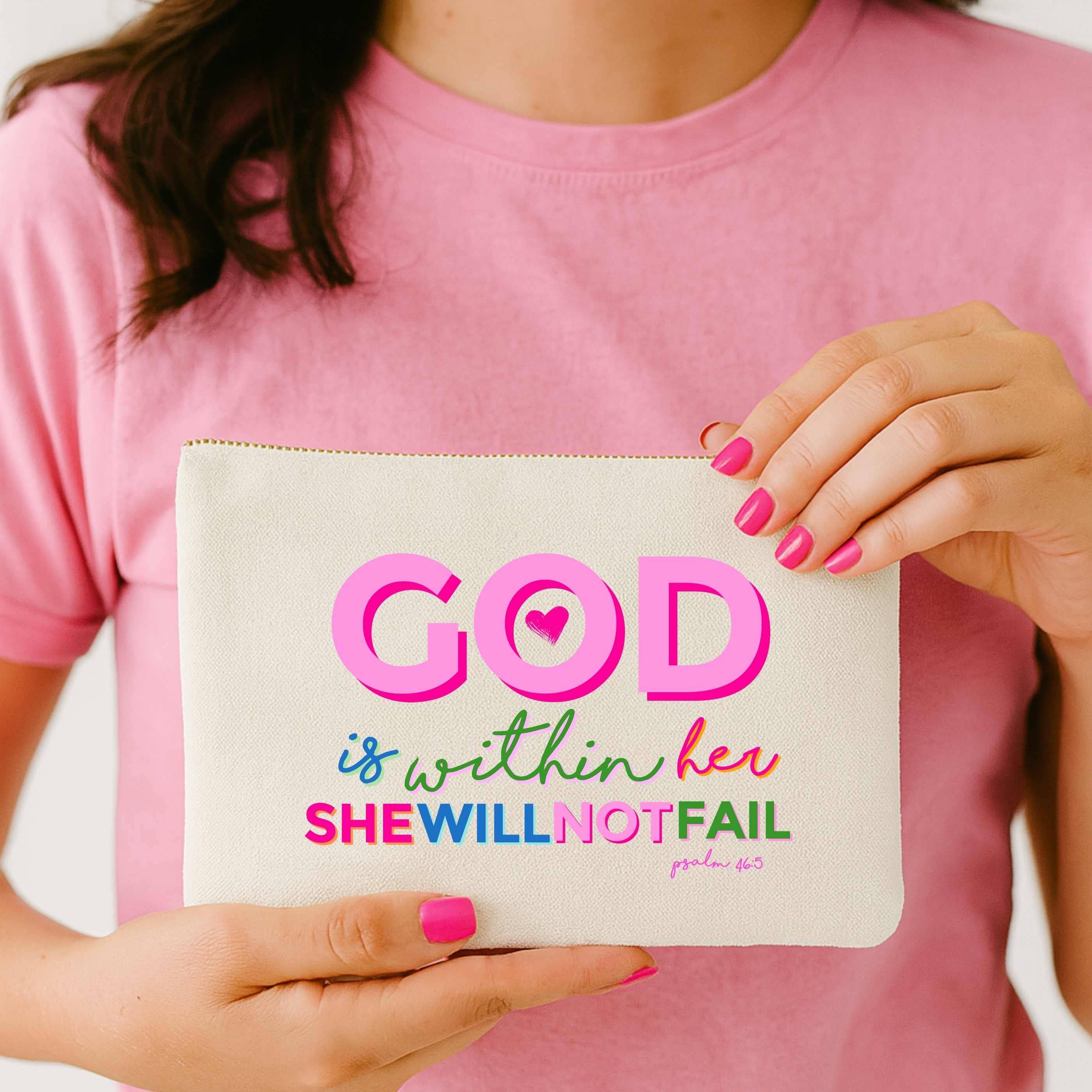 God Is Within Her Colorful Canvas Bag - Image 4