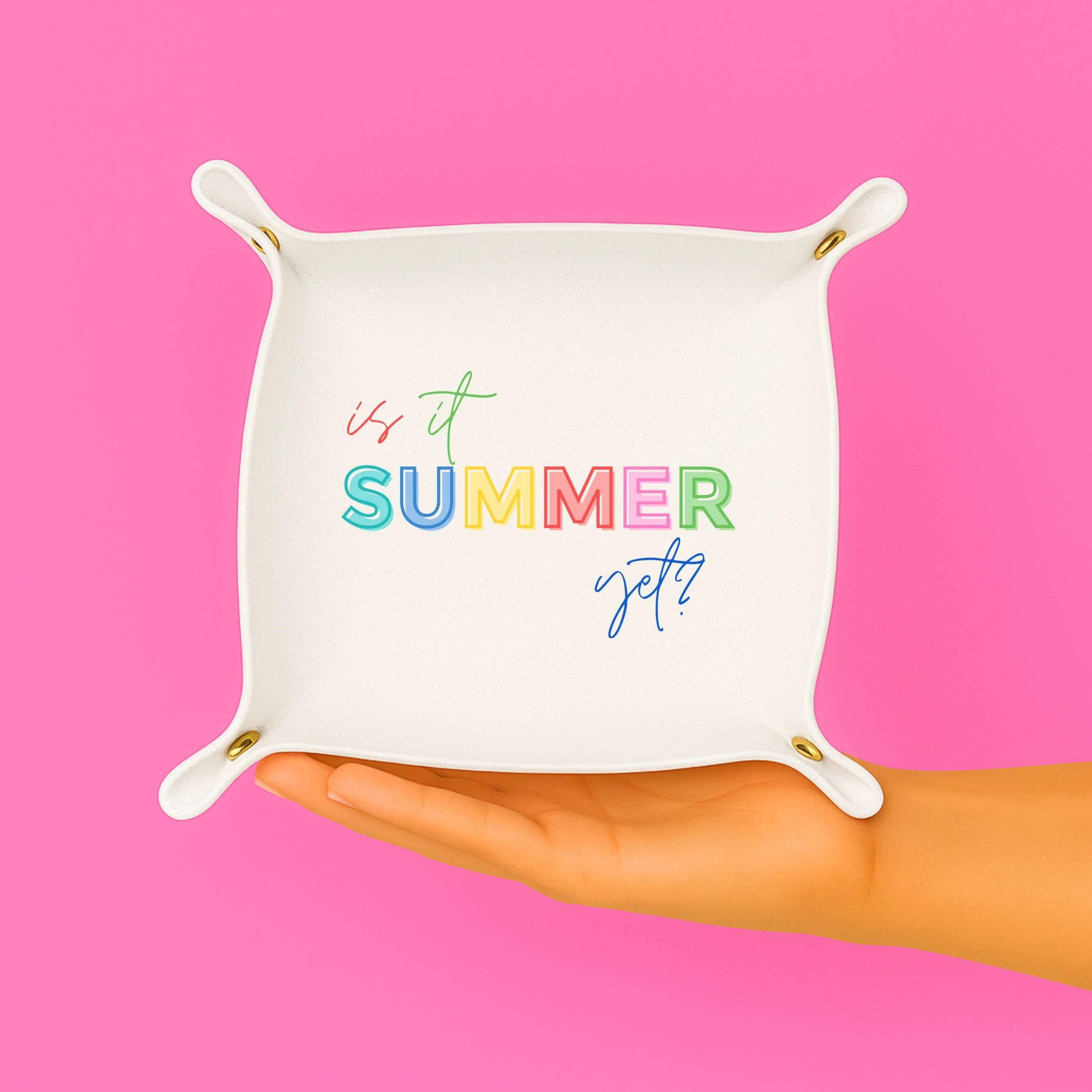 Teacher Gift "Is it Summer yet?" Trinket Gift tray