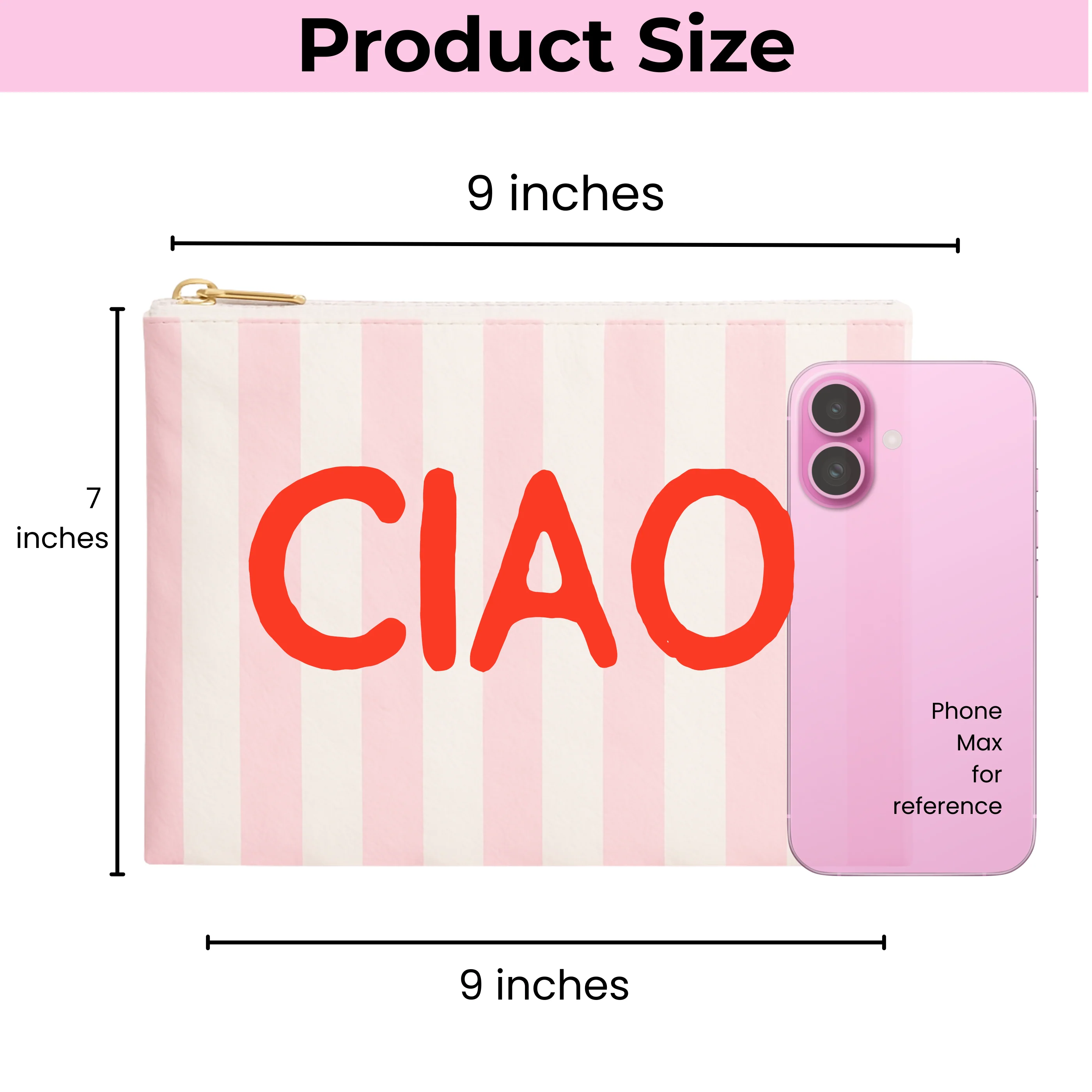 Aspen Lane - Valentines makeup pouch Ciao pink red valentines teen gift - Image 2