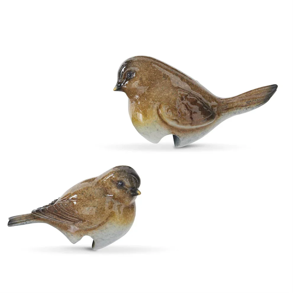 Assorted 2.5 Inch Brown Bird Pot Hangers (2 Styles)
