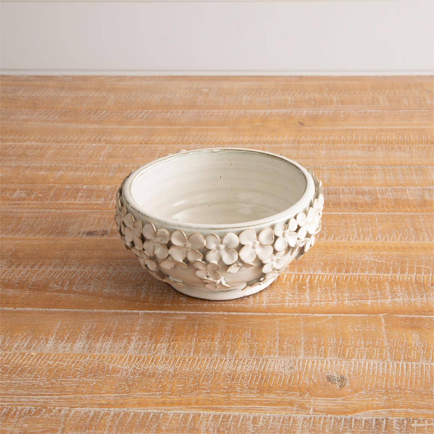 Bowl With 3D Sculpted Florals - Image 2