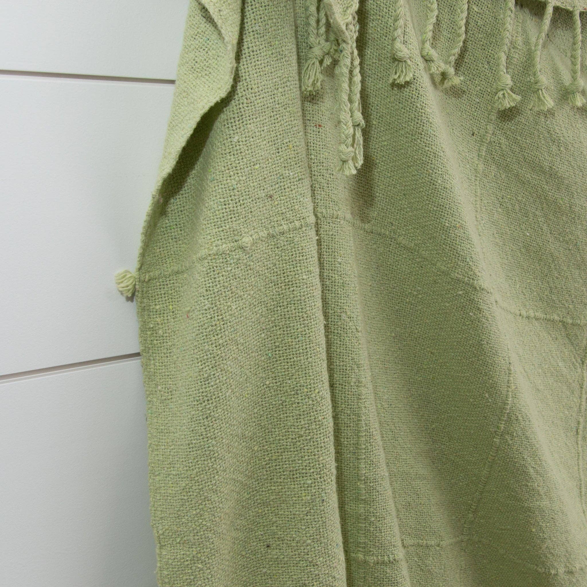 Celery Green Throw With Tassels - Image 4