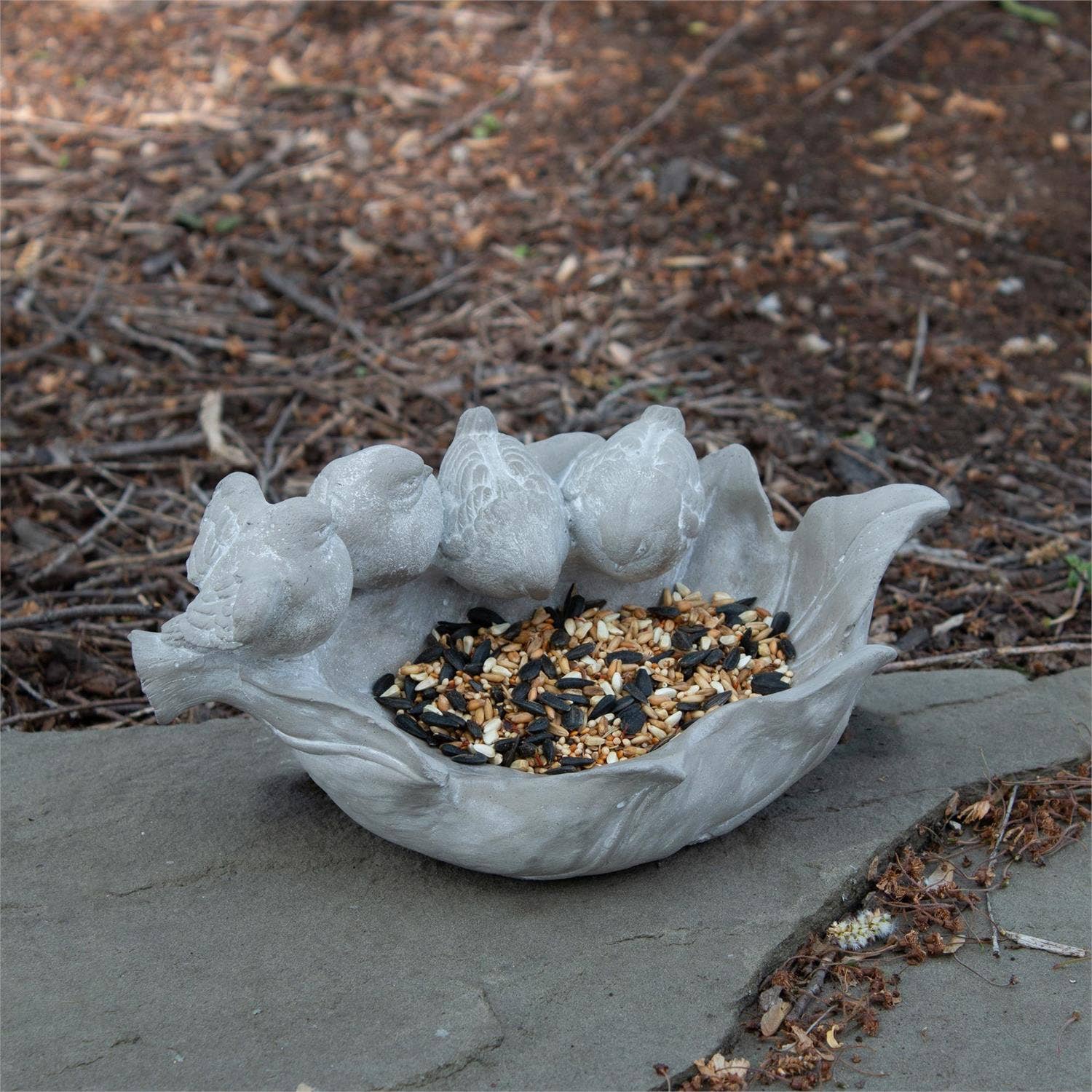 Cement Leaf Bird Feeder - Image 5