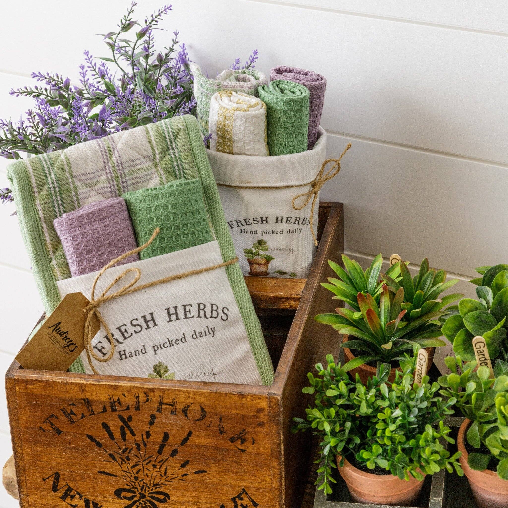 Dish Cloth Set Fresh Herbs (Set Of 4) - Image 3