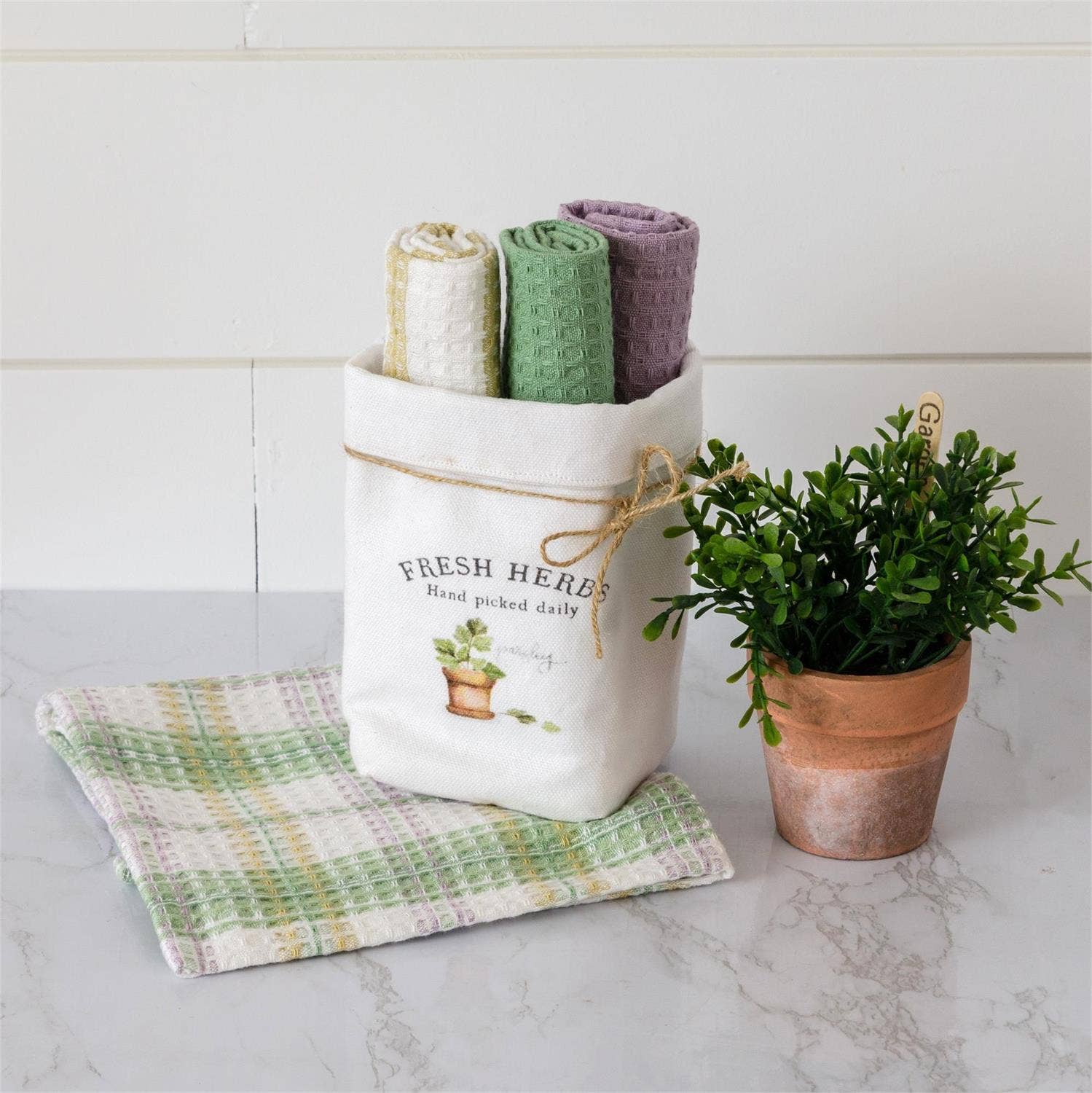 Dish Cloth Set Fresh Herbs (Set Of 4) - Image 5