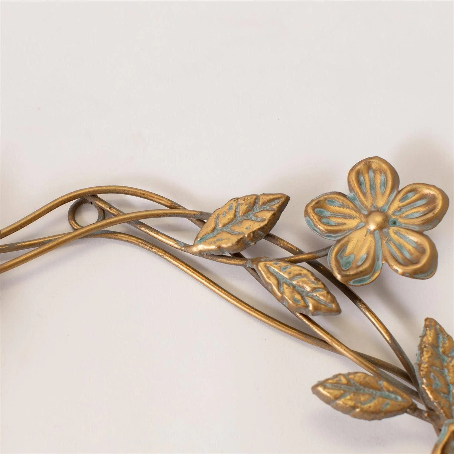 Gold Floral Wreath with Flowers & Vines - Image 4