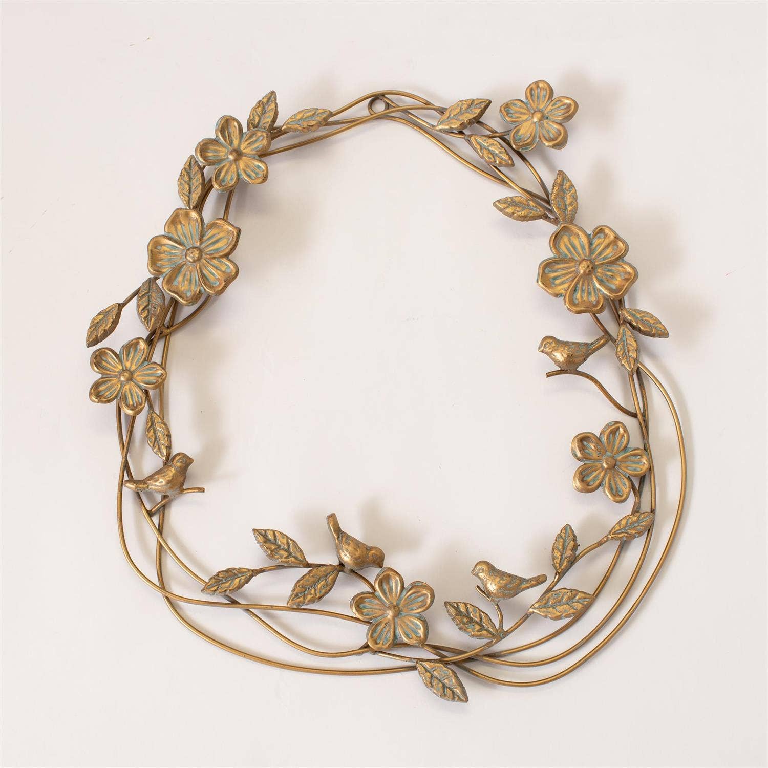 Gold Floral Wreath with Flowers & Vines - Image 5