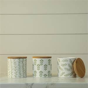 Leafy Green Dolomite Canisters -assorted-sold seperately - Image 2