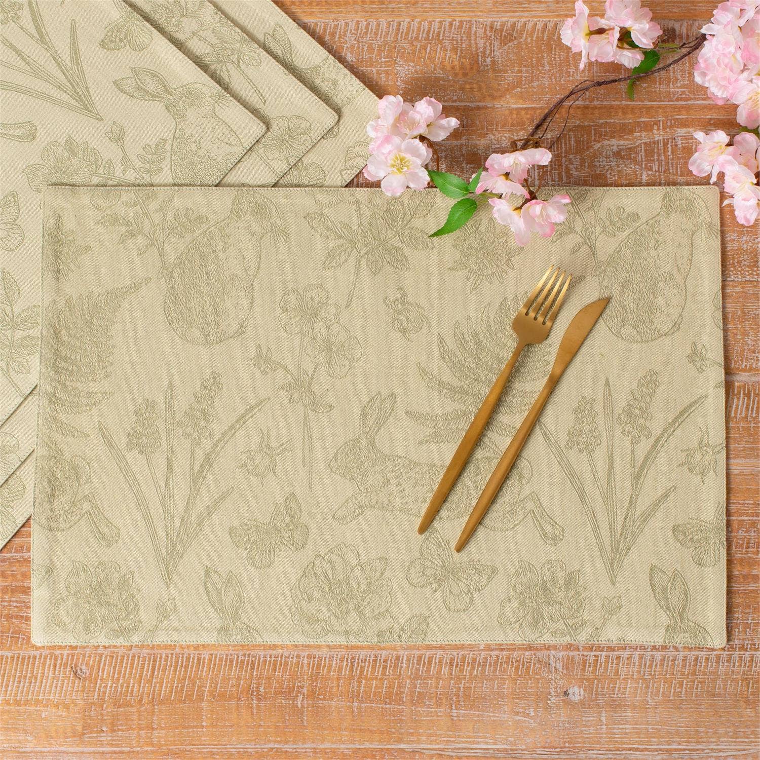 Rabbit & Fern Jacquard Placemat - Image 2
