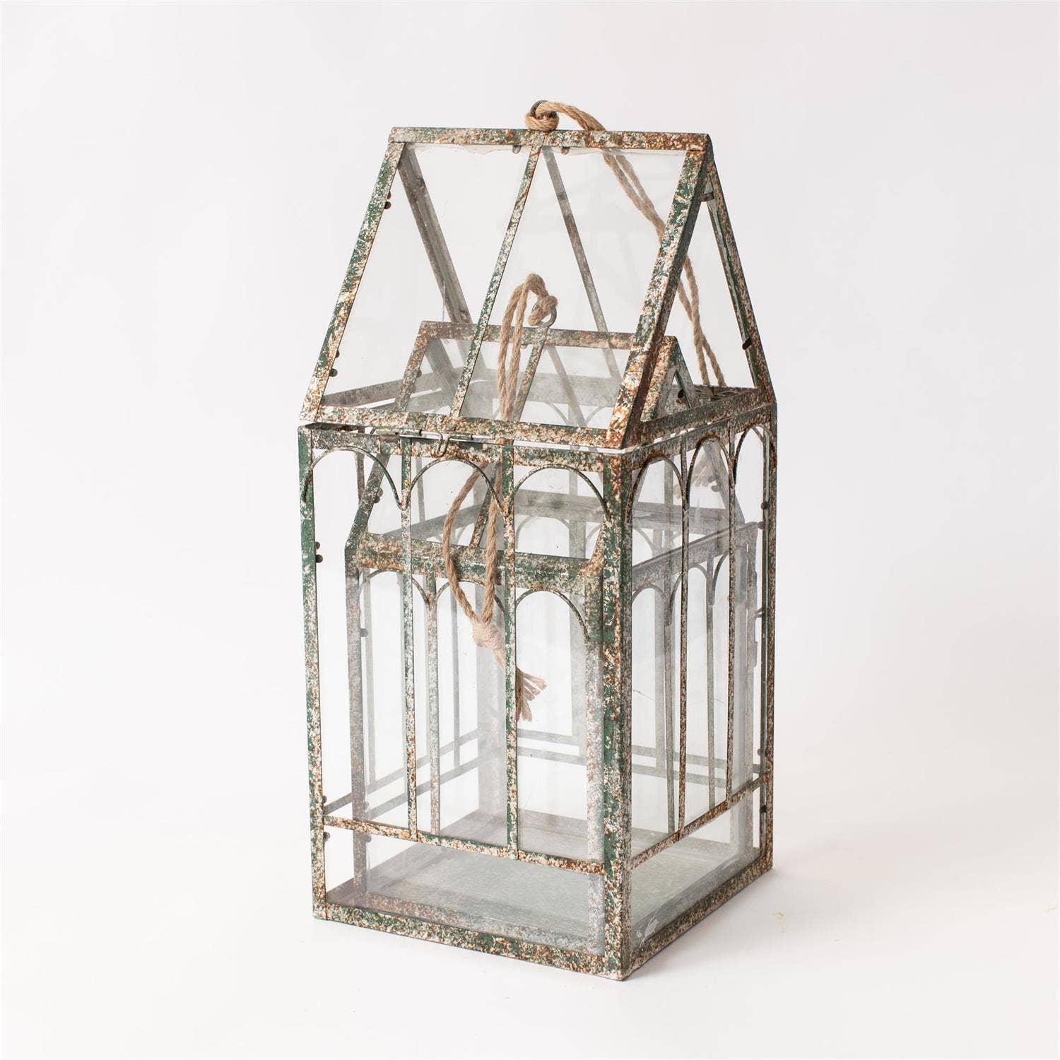 Rustic Metal Greenhouse (Set Of 2) - Image 3