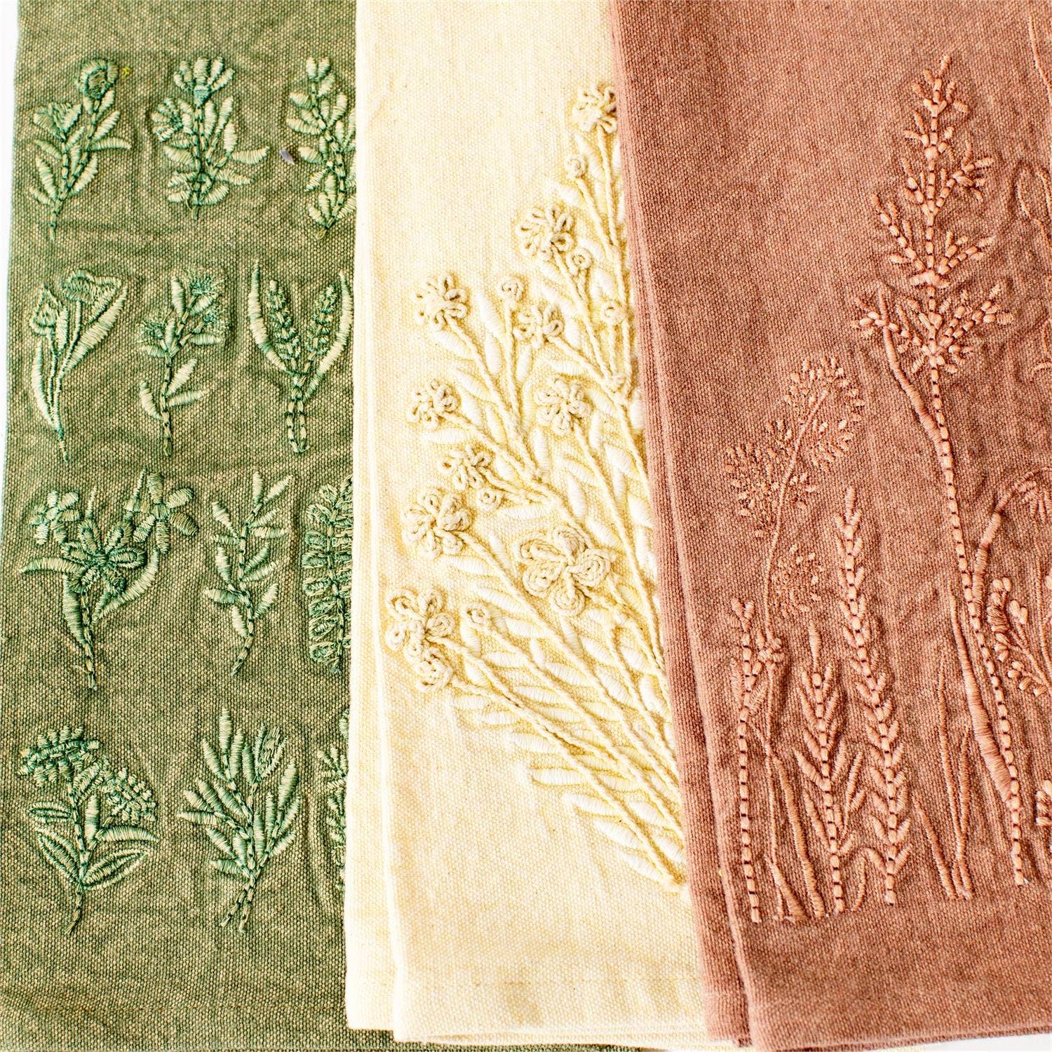 Wildflower Stonewashed Tea Towels (Set Of 3) - Image 2