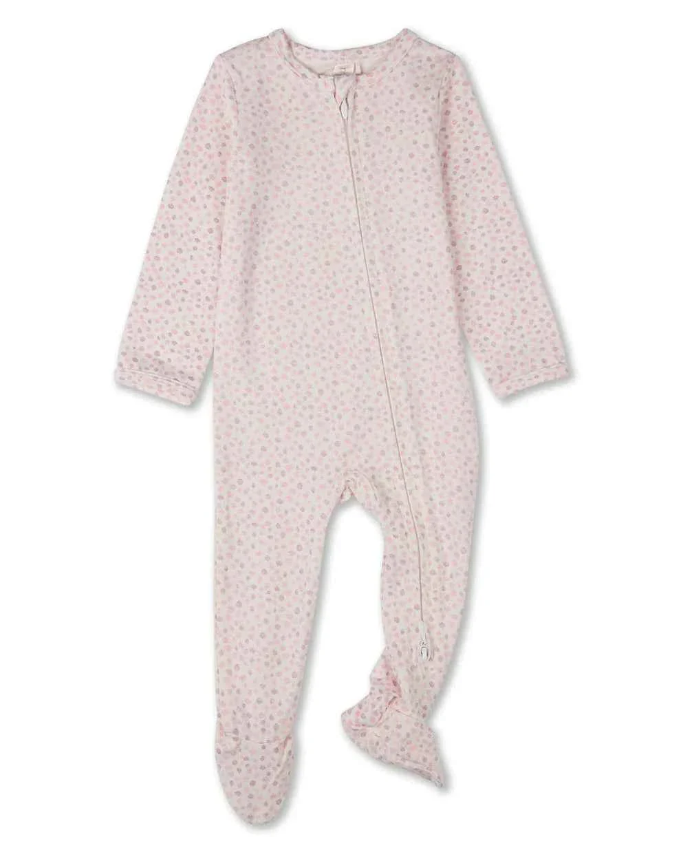 Baby "Abstract Spots" Rayon-Blend Front-Zip Long-Sleeve Footie - Image 2