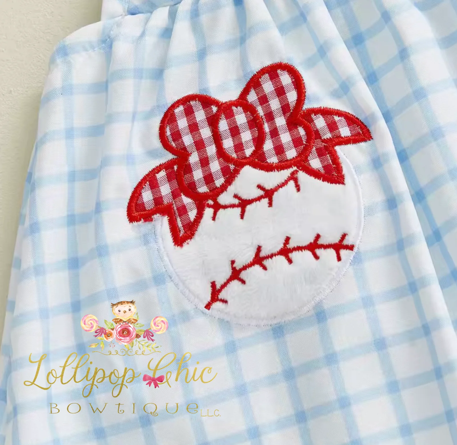 Baby and Toddler Girl Baseball Frilly Short Set: 12-18M - Image 2