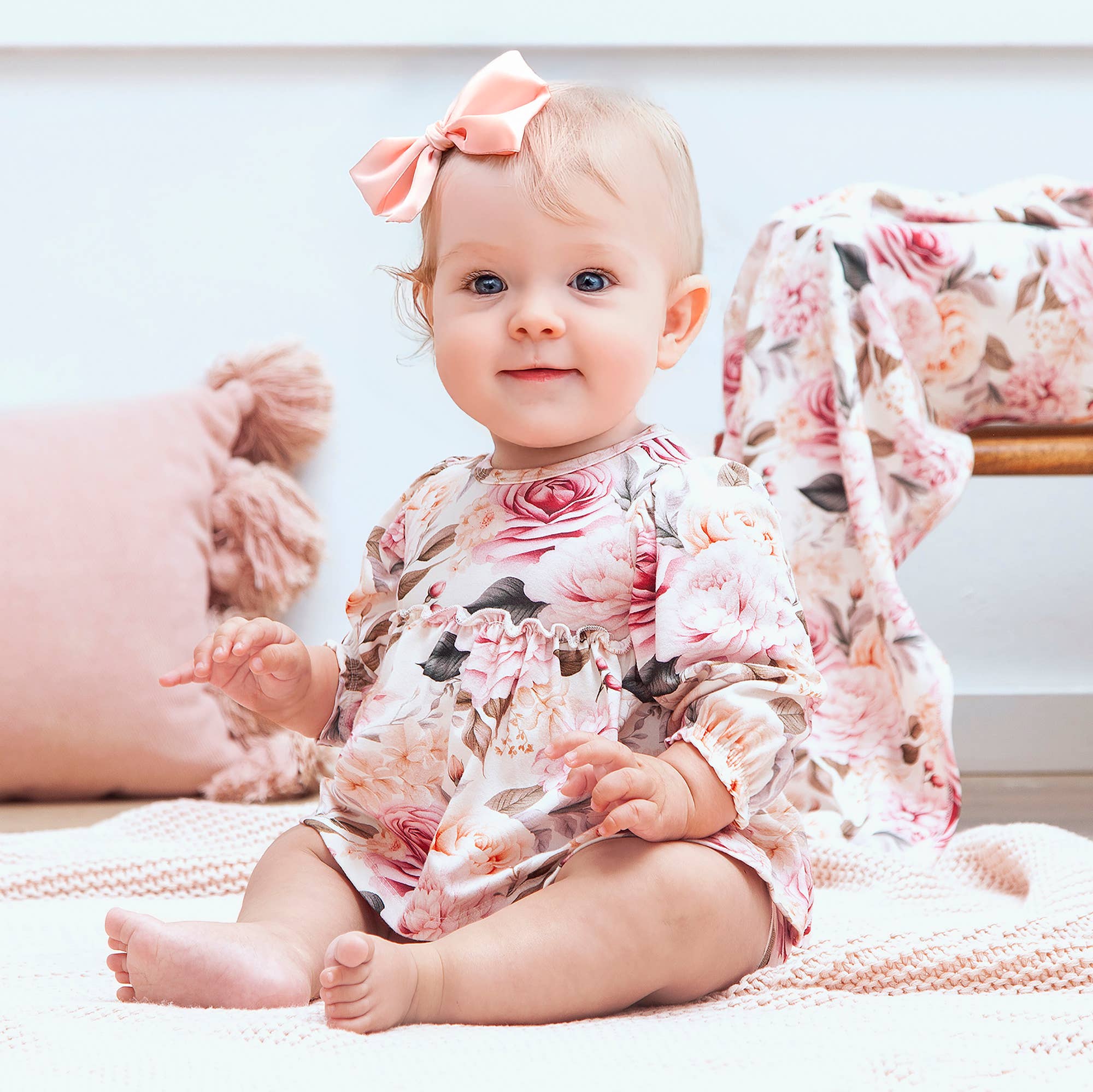 Baby Bamboo Floral Skirted Bodysuit – 9-12M - Image 2