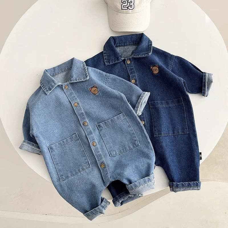 Baby Bear Denim Romper - Image 2