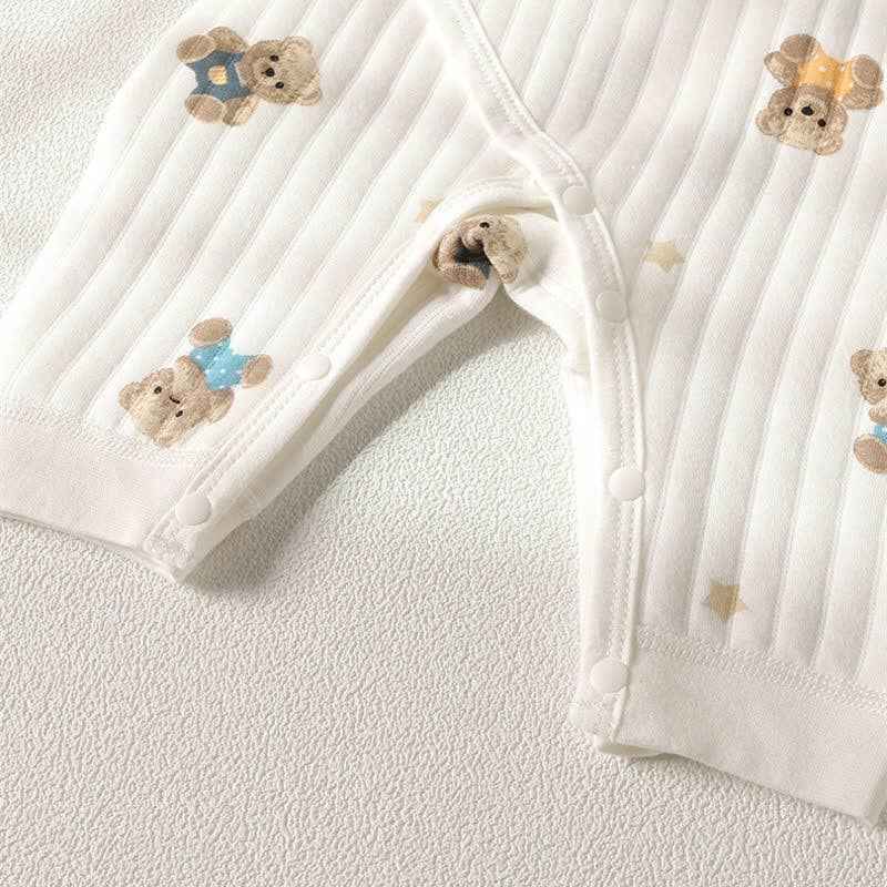 Baby Bear Kimono Romper: Beige - Image 10