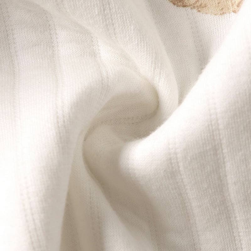 Baby Bear Kimono Romper: Beige - Image 7