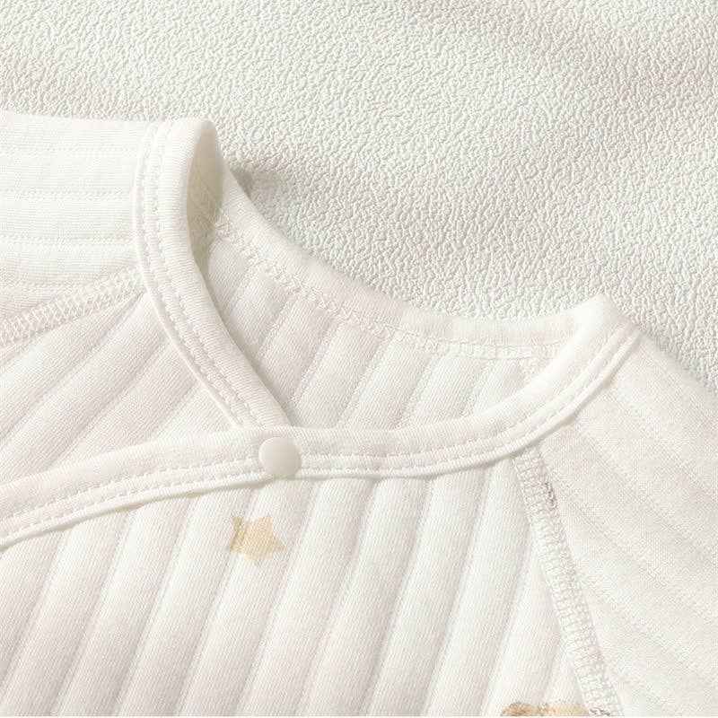 Baby Bear Kimono Romper: Beige - Image 8