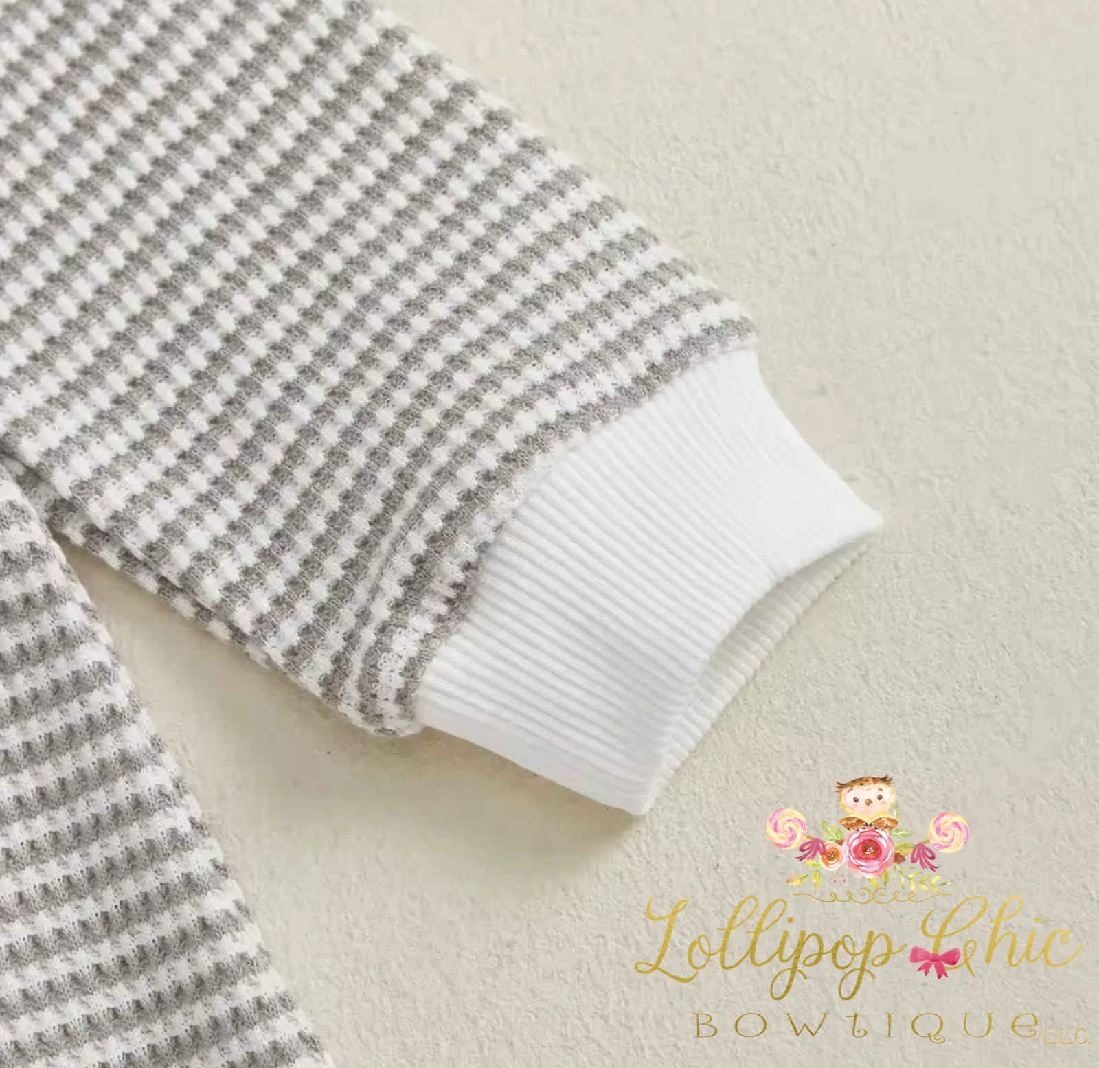 Baby Boy Striped Collared Long Sleeve Romper: 3-6M -BLUE - Image 3