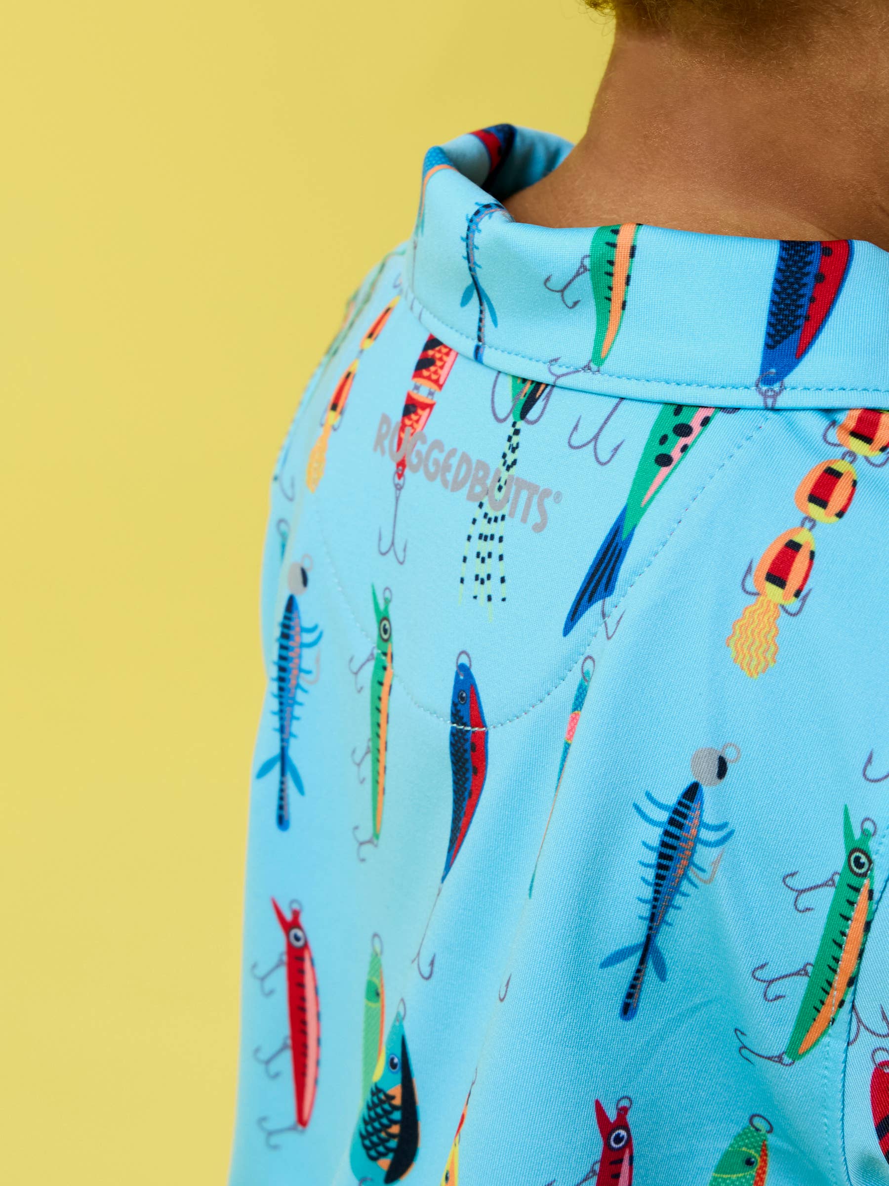 Baby Boys Gone Fishin Performance Polo Romper - Image 6