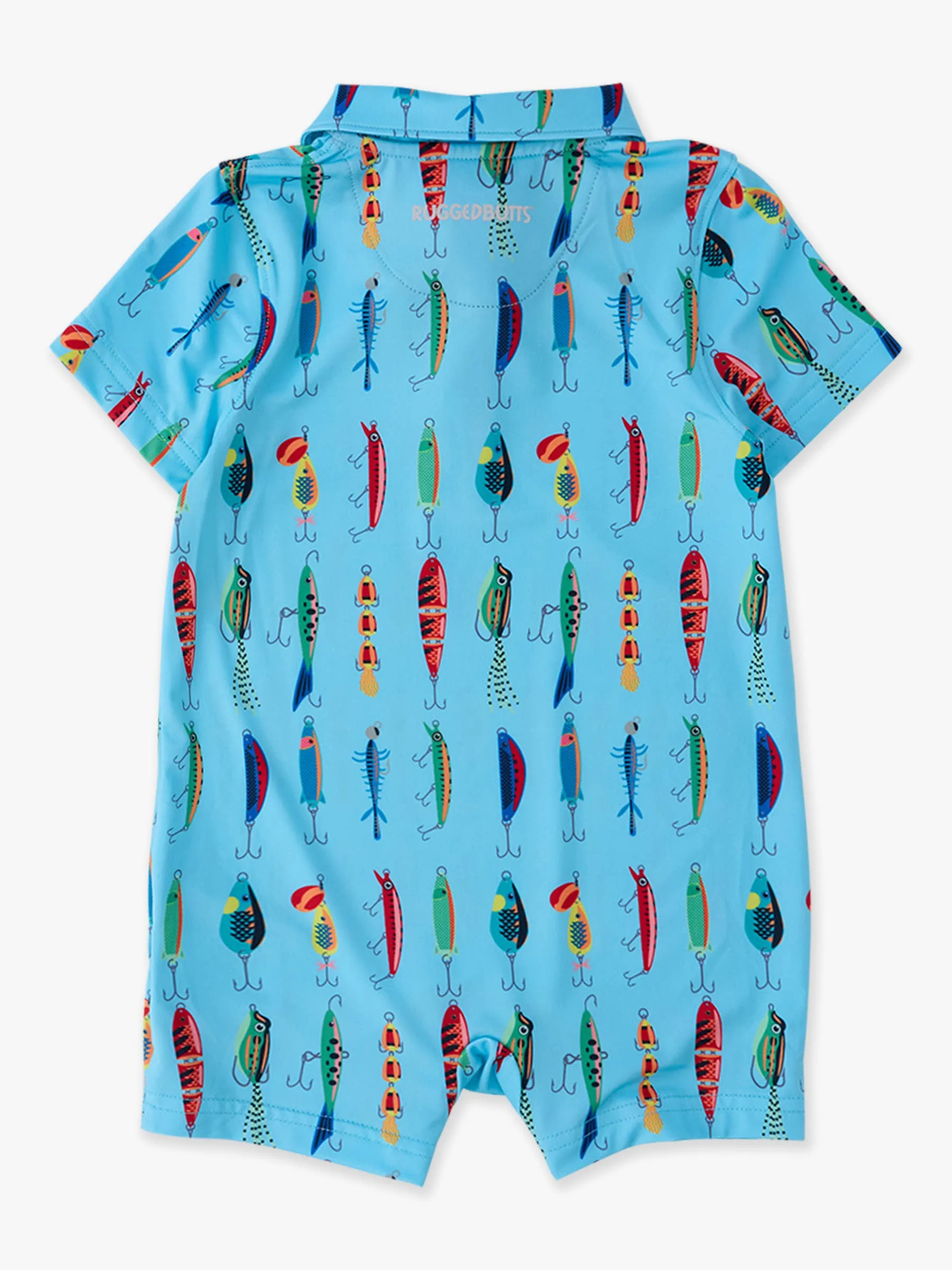 Baby Boys Gone Fishin Performance Polo Romper - Image 7