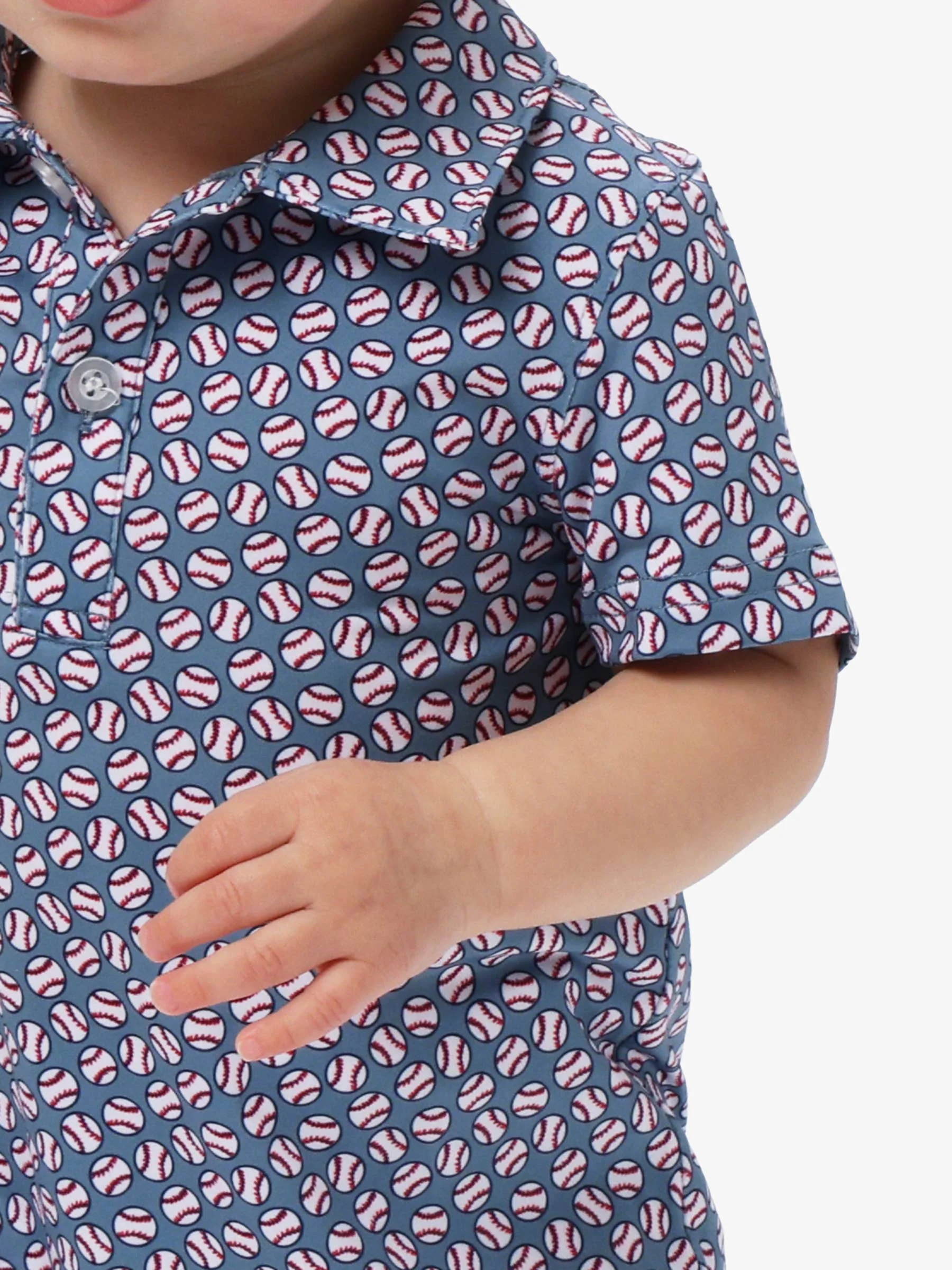 Baby Boys Home Run Performance Polo Romper
: Navy / 6-12m - Image 4